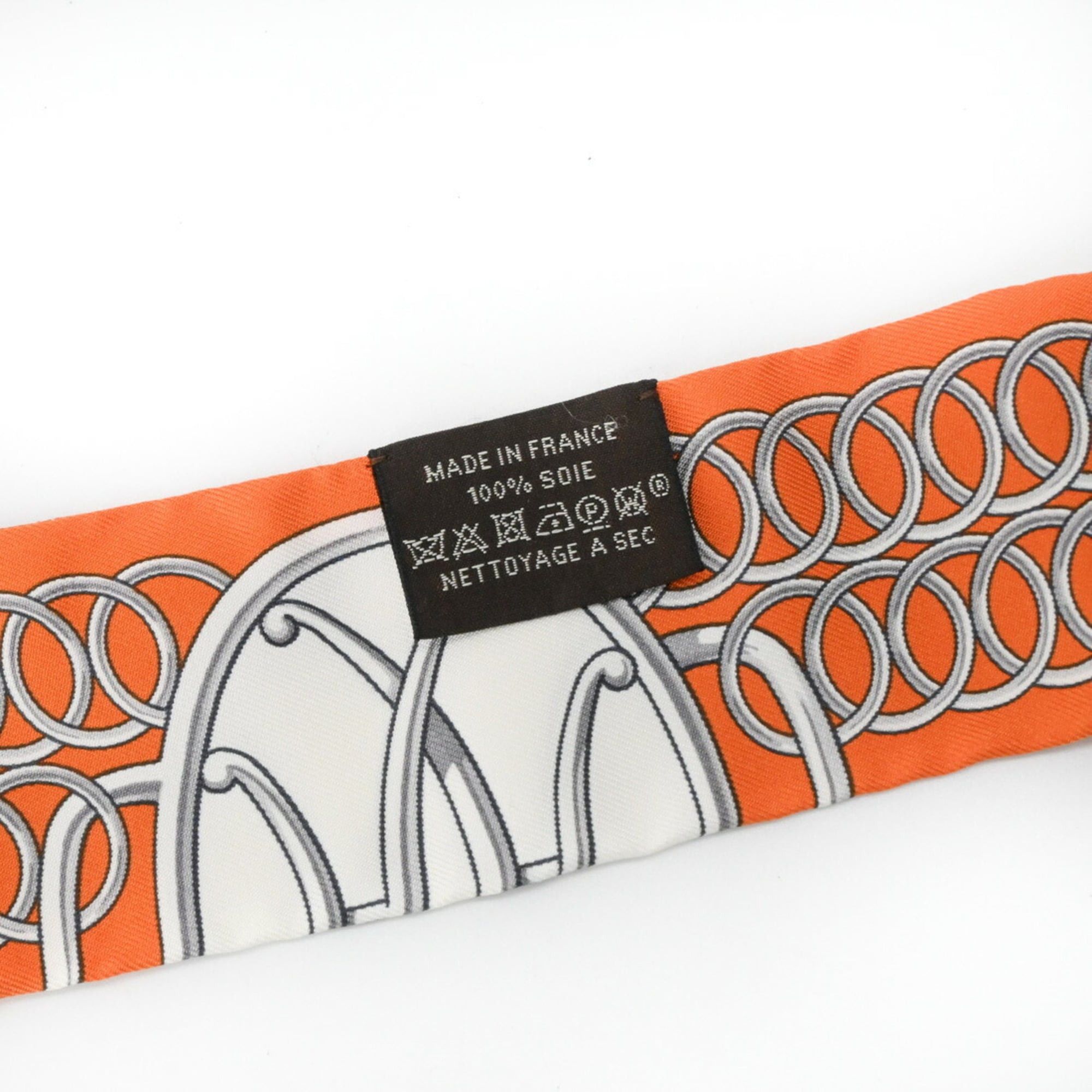 Hermes HERMES Twilly LIFT PROFILE Scarf/Muffler, Orange Size ONE SIZE - 6 Thumbnail
