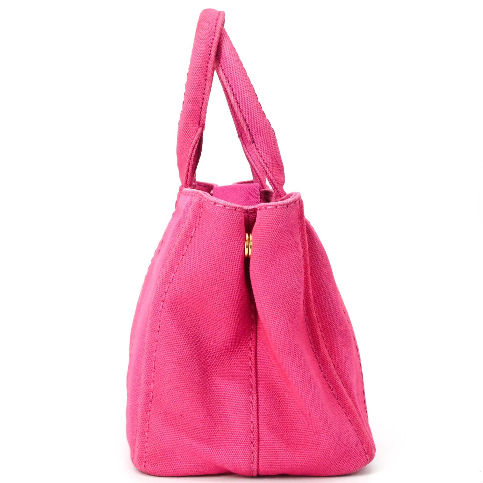 Prada PRADA Canapa 28 Handbag Shoulder Bag Canvas Women's Pink 1BG439 Size ONE SIZE - 3 Thumbnail