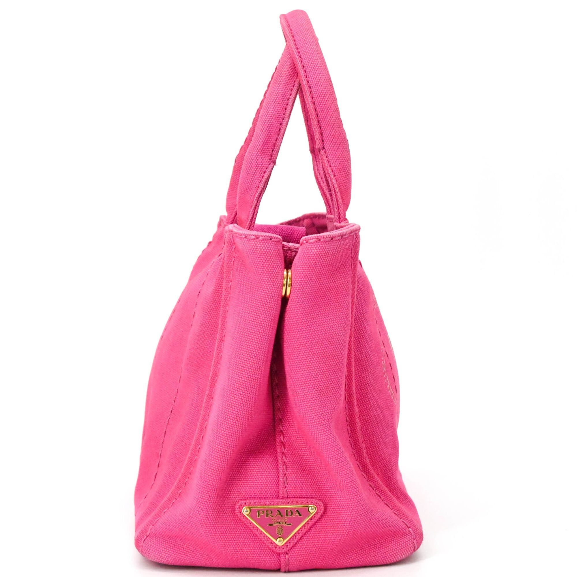 Prada PRADA Canapa 28 Handbag Shoulder Bag Canvas Women's Pink 1BG439 Size ONE SIZE - 4 Thumbnail