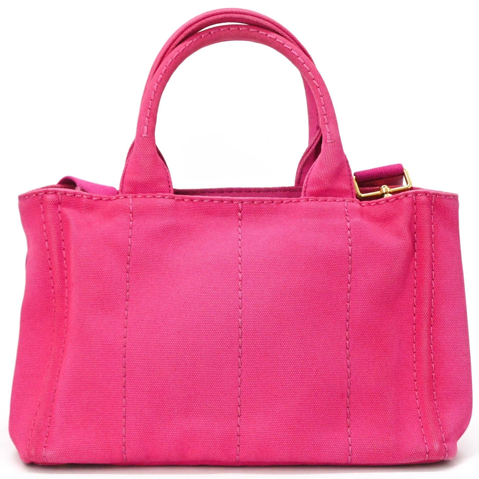 Prada PRADA Canapa 28 Handbag Shoulder Bag Canvas Women's Pink 1BG439 Size ONE SIZE - 2 Thumbnail