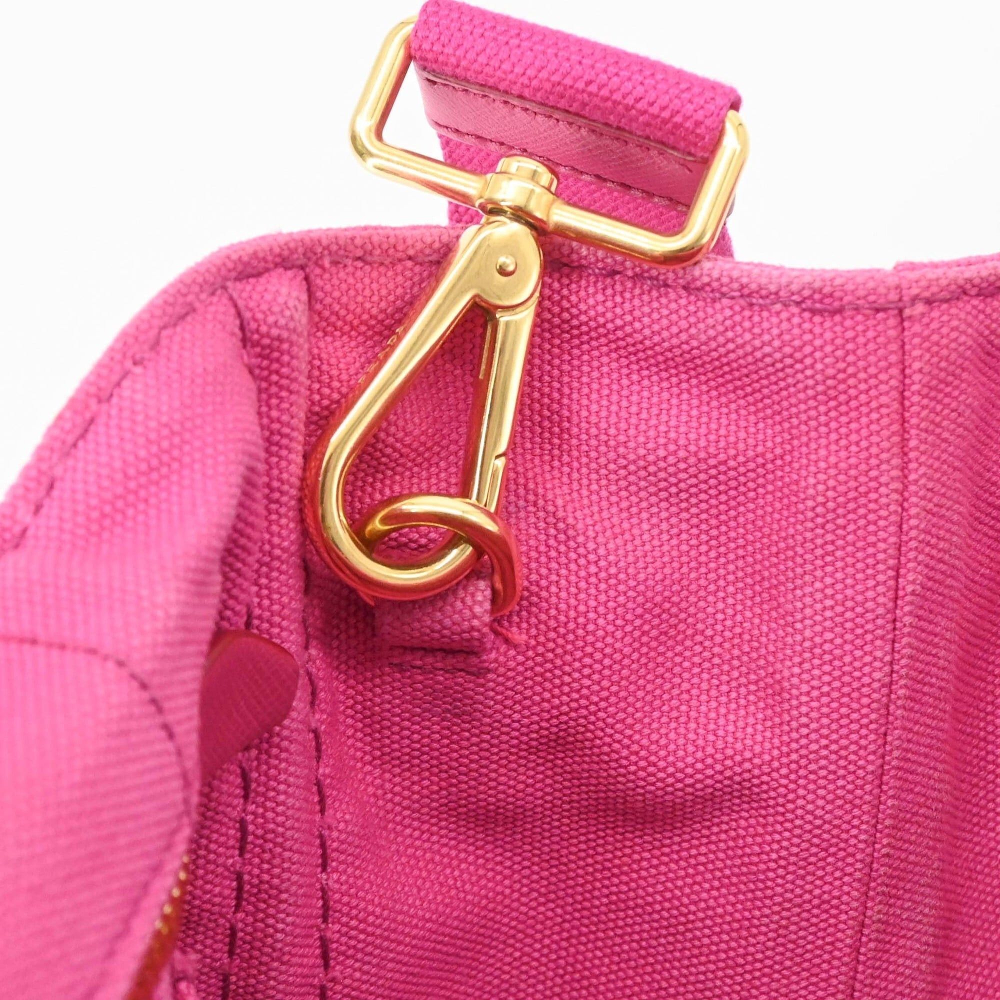 Prada PRADA Canapa 28 Handbag Shoulder Bag Canvas Women's Pink 1BG439 Size ONE SIZE - 13 Thumbnail