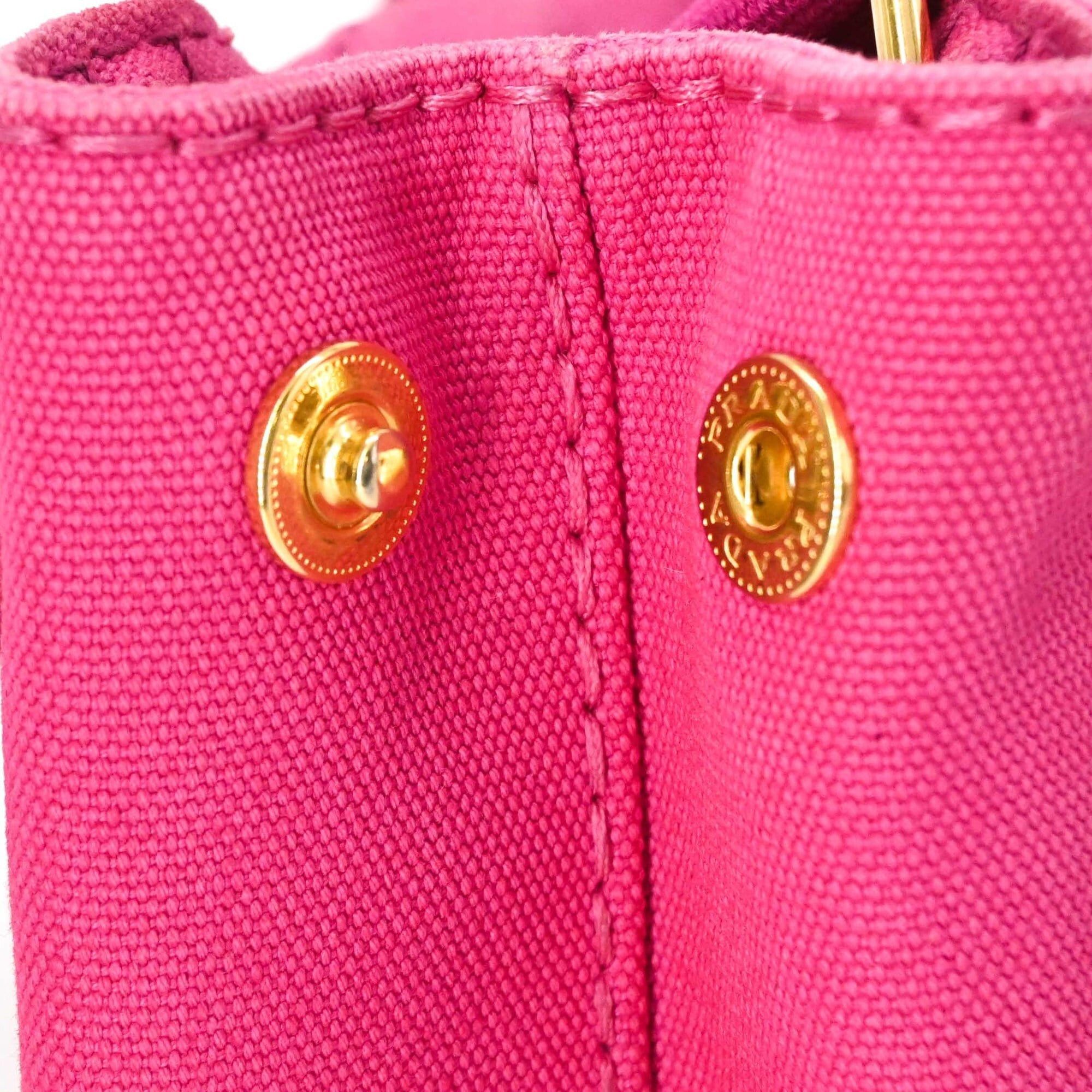 Prada PRADA Canapa 28 Handbag Shoulder Bag Canvas Women's Pink 1BG439 Size ONE SIZE - 8 Thumbnail
