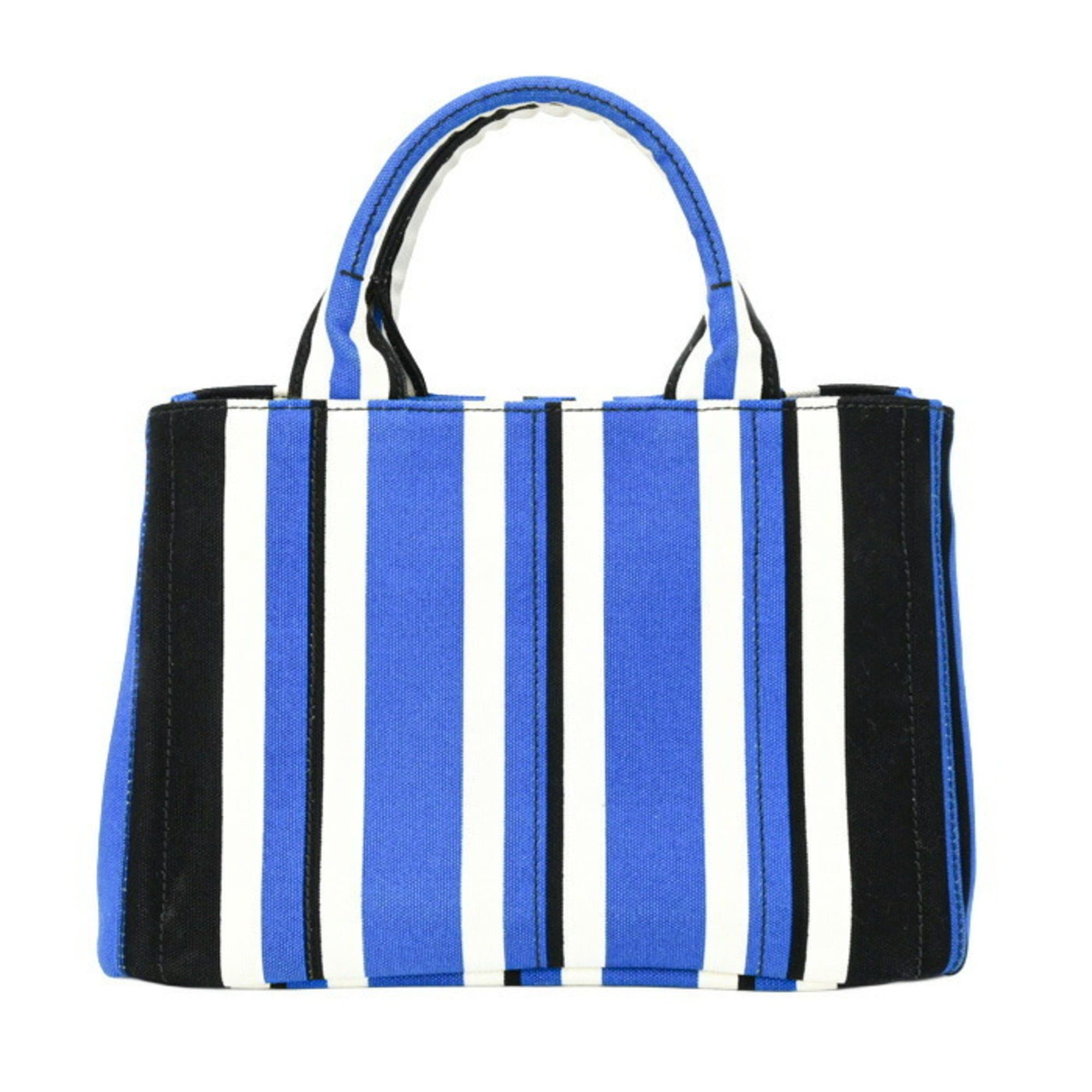 Prada PRADA Canapa Handbag Shoulder Bag Canvas Blue Women's Size ONE SIZE - 3 Thumbnail