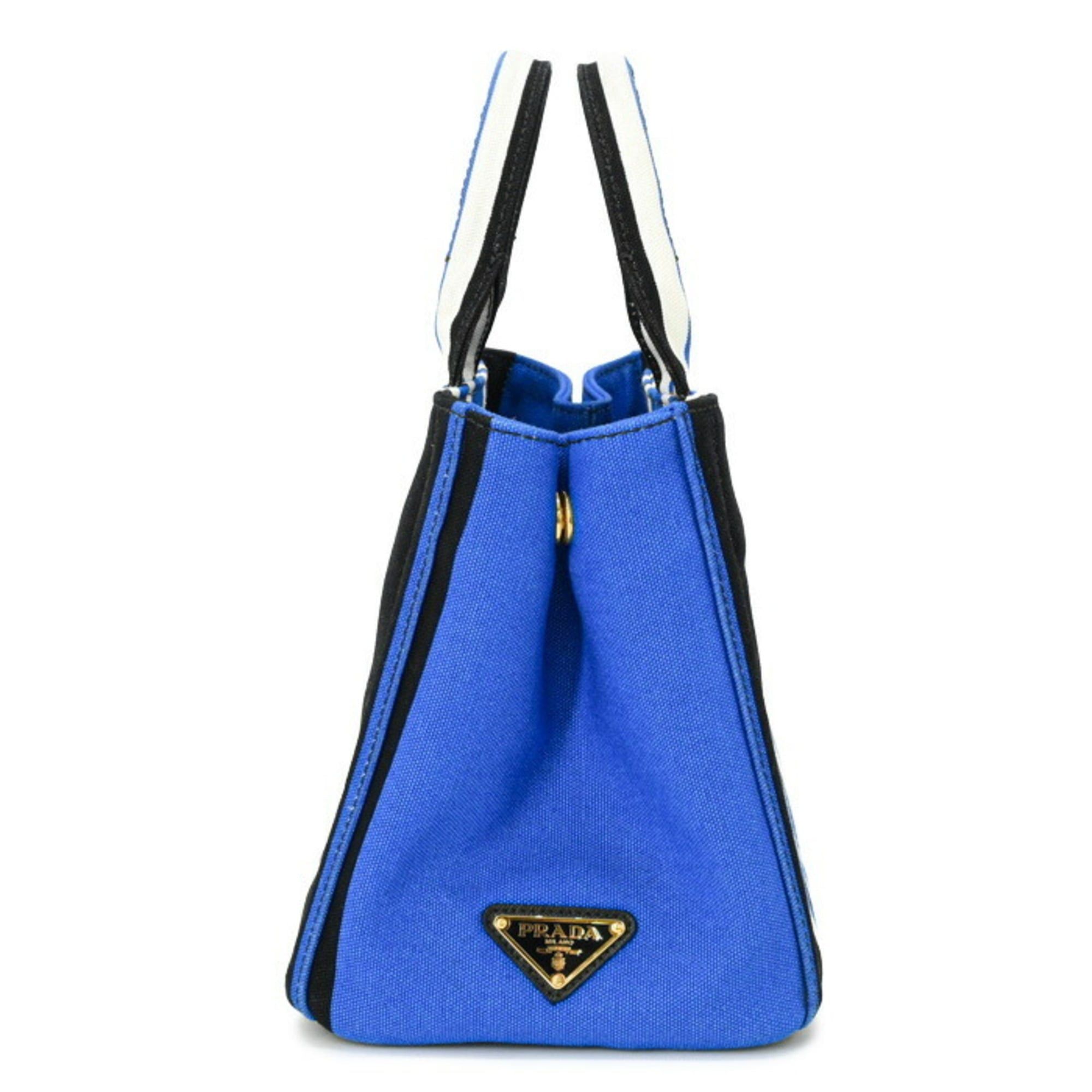 Prada PRADA Canapa Handbag Shoulder Bag Canvas Blue Women's Size ONE SIZE - 4 Thumbnail