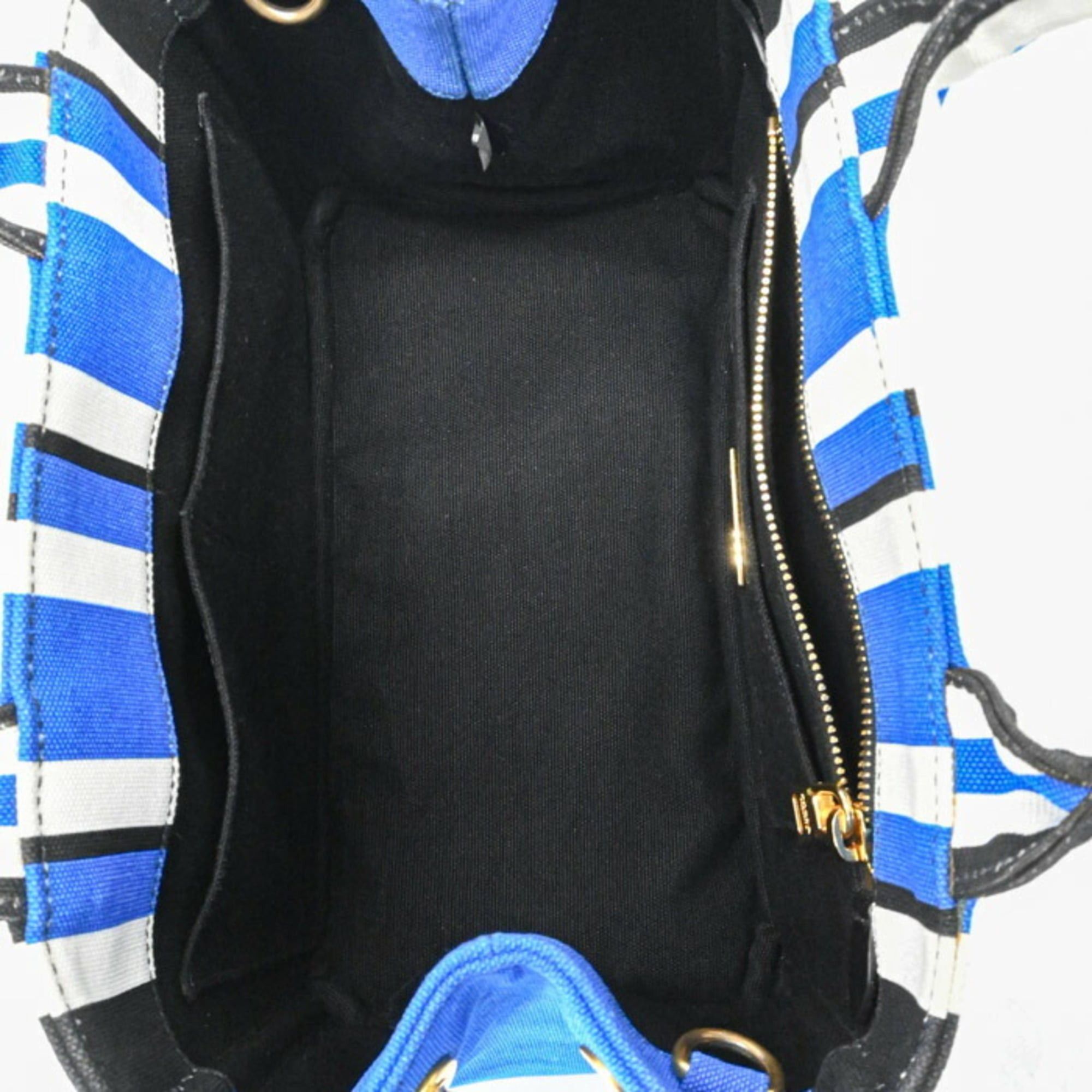 Prada PRADA Canapa Handbag Shoulder Bag Canvas Blue Women's Size ONE SIZE - 10 Thumbnail