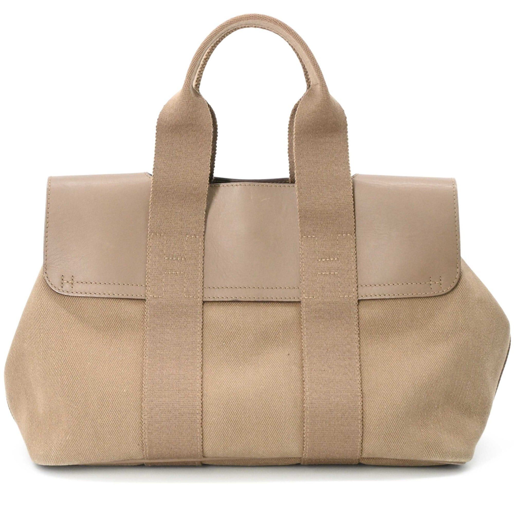 Hermes HERMES Valparaiso PM handbag, Etoupe Toile leather, for women. Size ONE SIZE - 2 Thumbnail