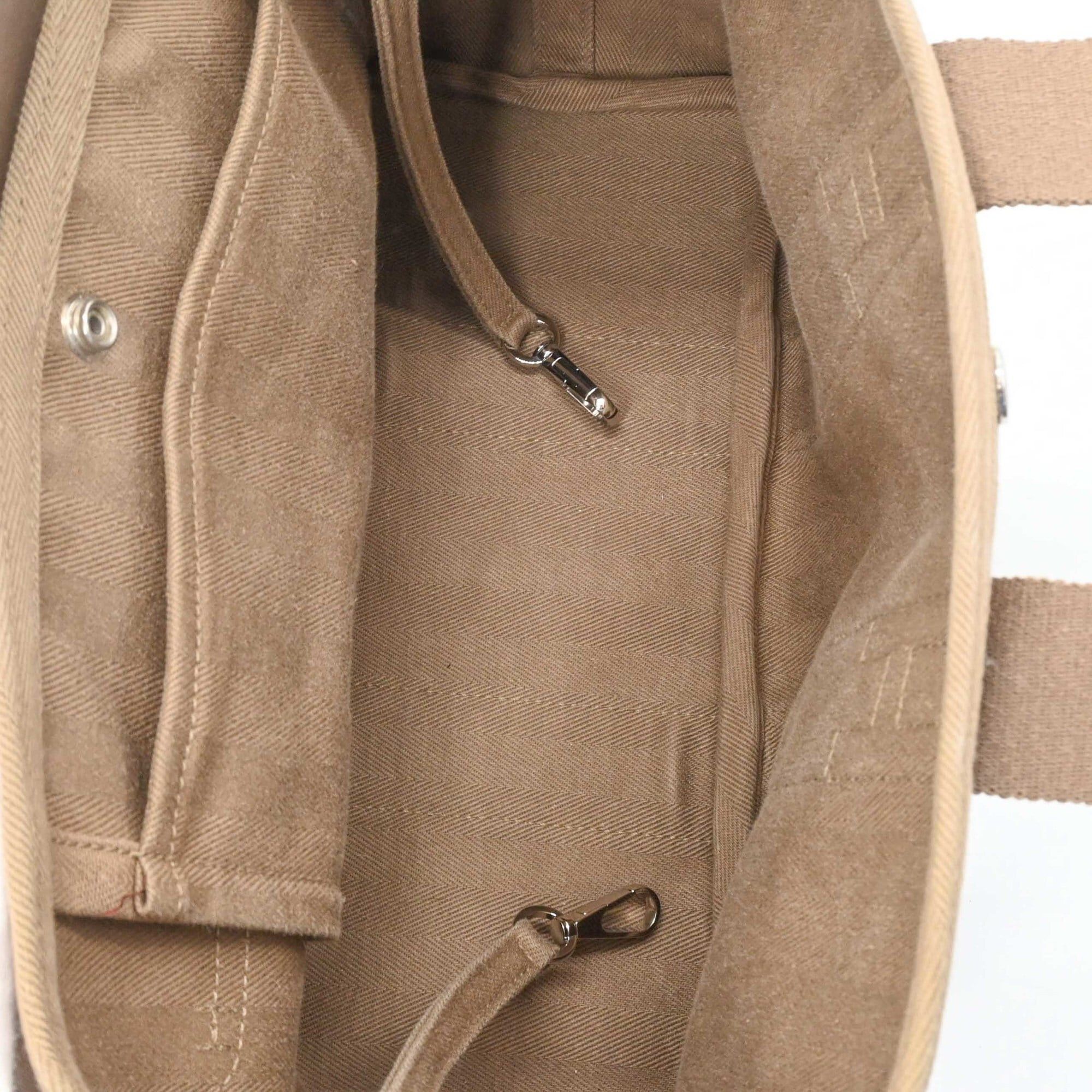 Hermes HERMES Valparaiso PM handbag, Etoupe Toile leather, for women. Size ONE SIZE - 9 Thumbnail