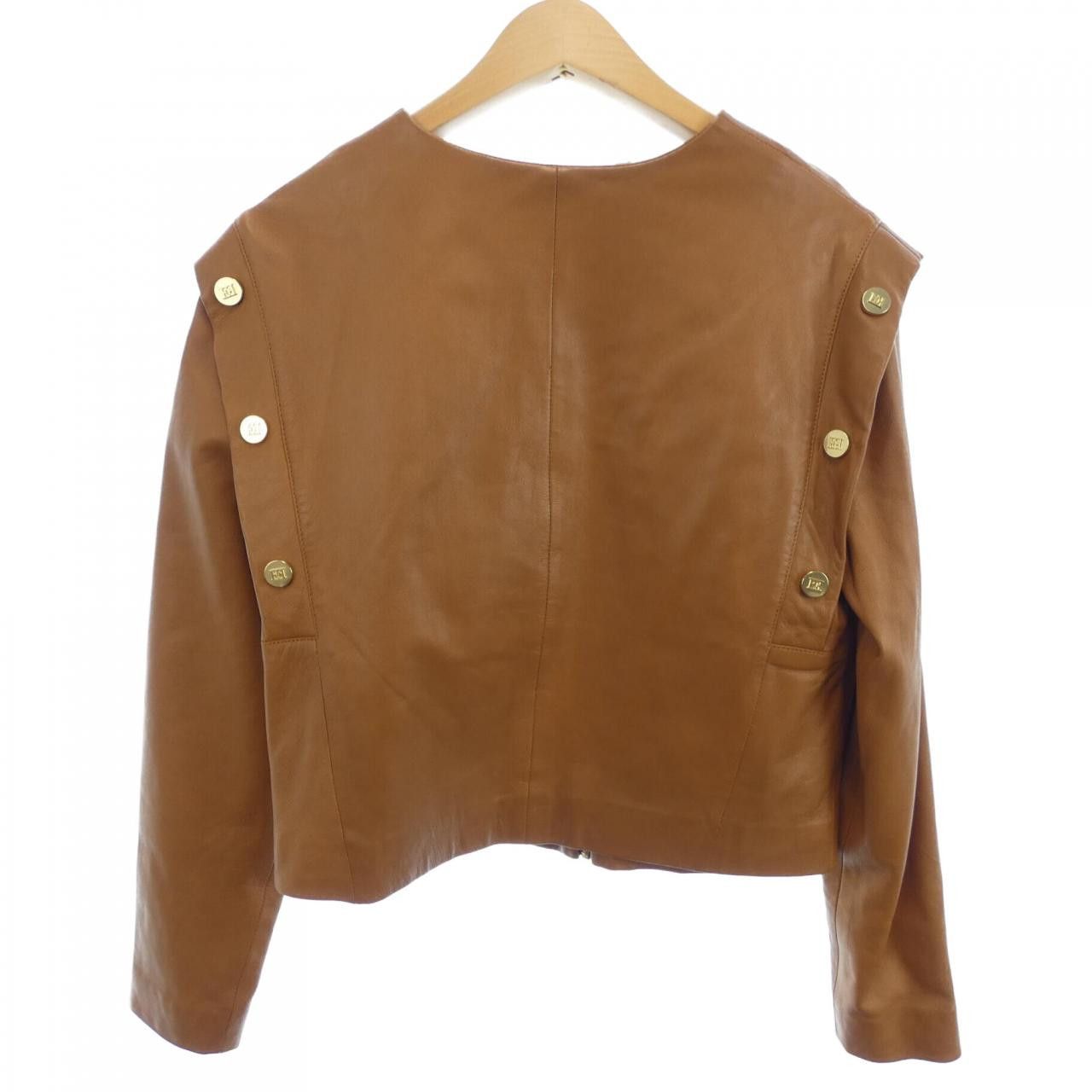 Other Other Escada Sport Leather Jacket Leather Outerwear DUTY FREE for USA Size ONE SIZE - 2 Thumbnail