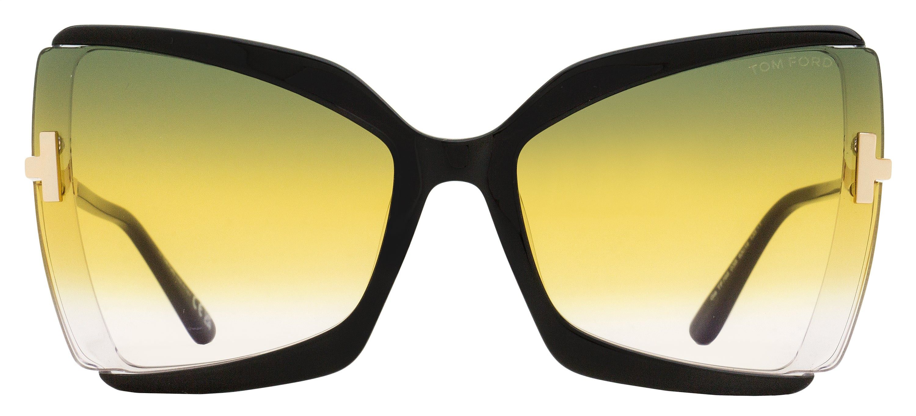 Tom Ford Gia FT0766 03B Sunglasses Black Butterfly Frame, Green Lenses Amazon.com: Tom Ford FT0766 03A Black FT0766 Butterfly  main image 2