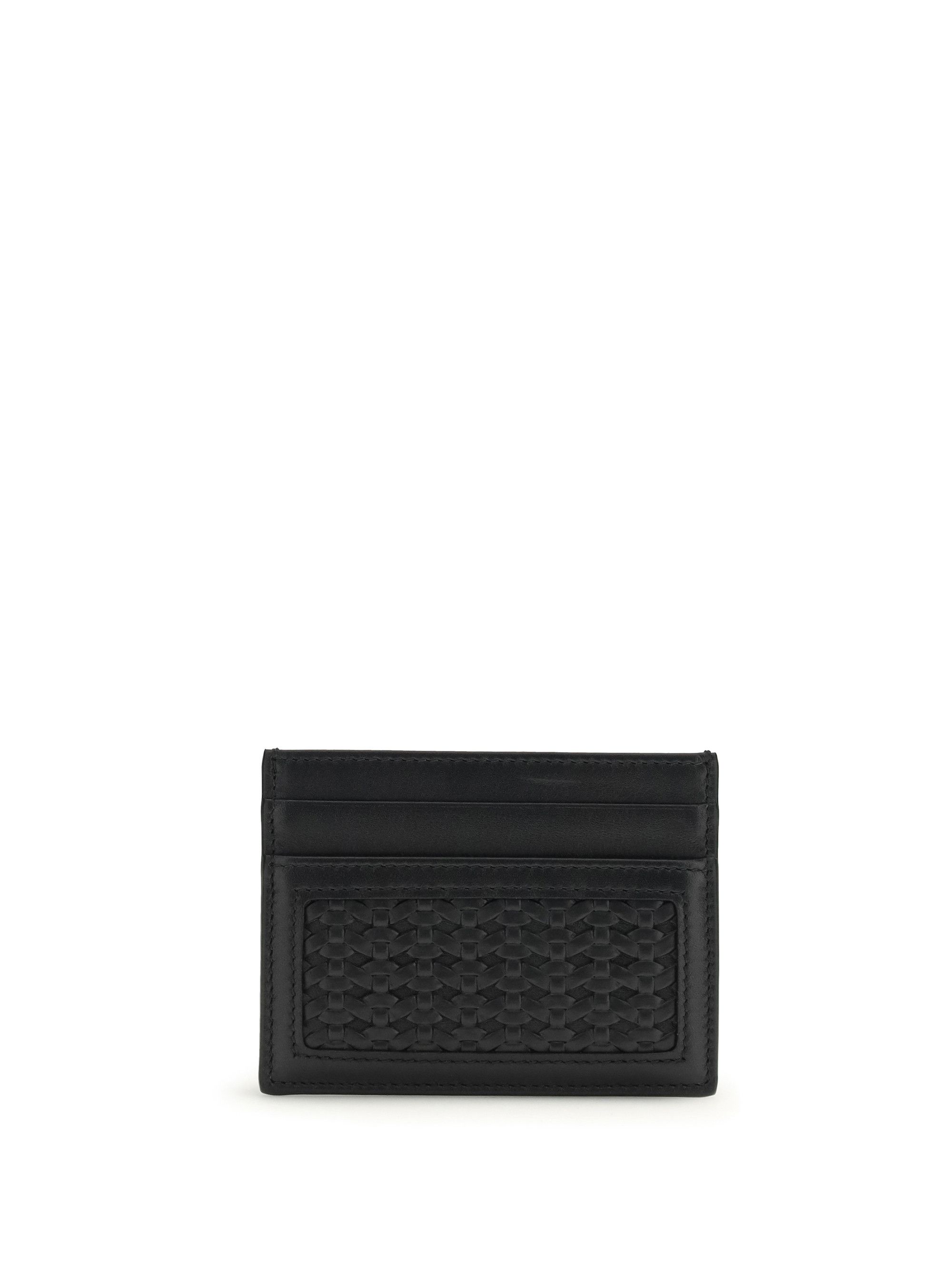 Dolce & Gabbana Calfskin plongé Cardholder with woven detail Size ONE SIZE - 2 Thumbnail