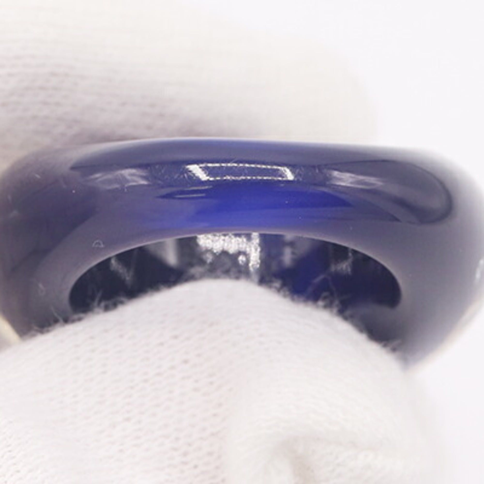 Louis Vuitton Louis Vuitton Bague Inclusion Ring, Navy Resin, Size M, LV, Women's LOUIS VUITTON Size ONE SIZE - 5 Thumbnail
