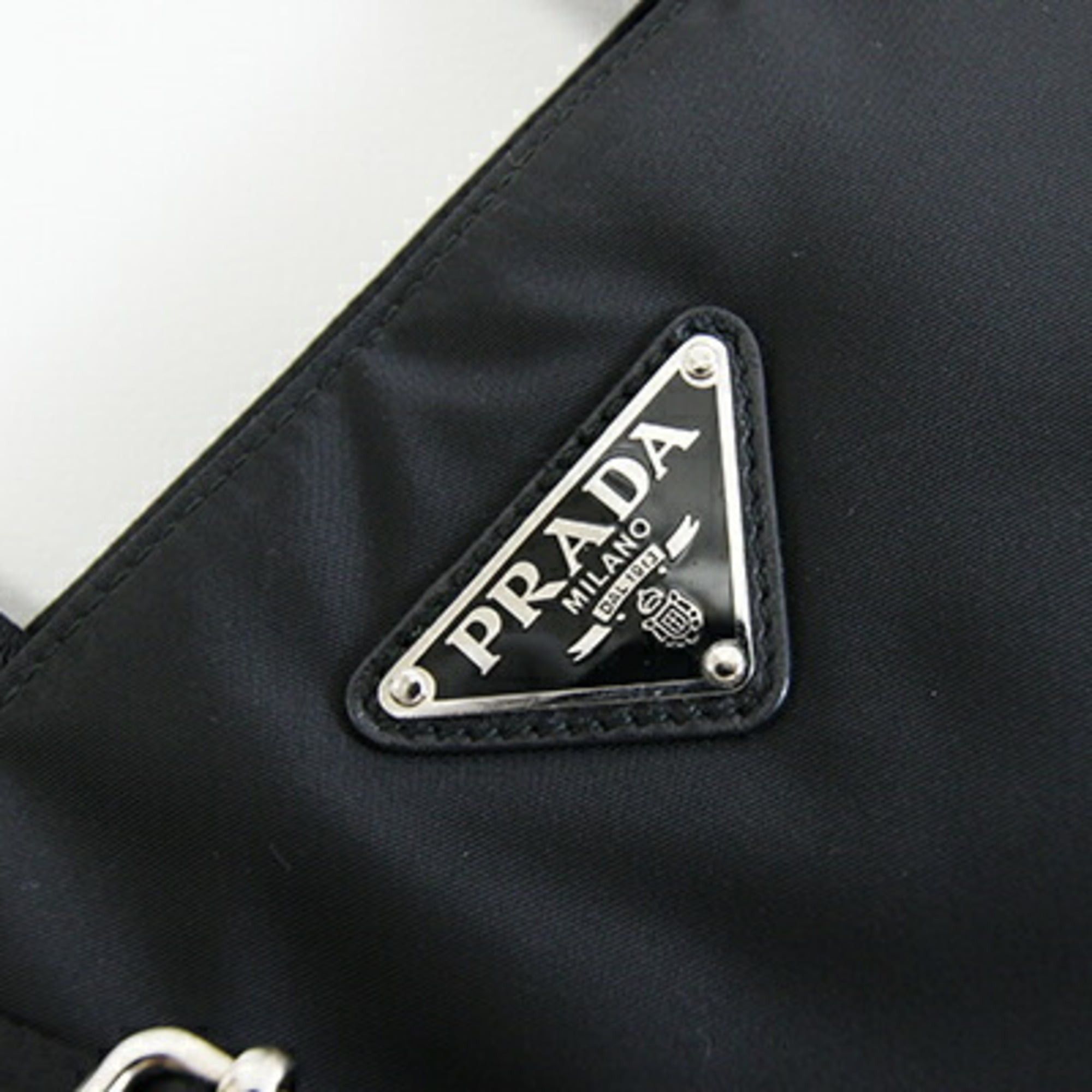 Prada Prada handbag 1BG426 Black Nylon Leather Re-Nylon Shoulder Bag for Women PRADA Size ONE SIZE - 7 Thumbnail