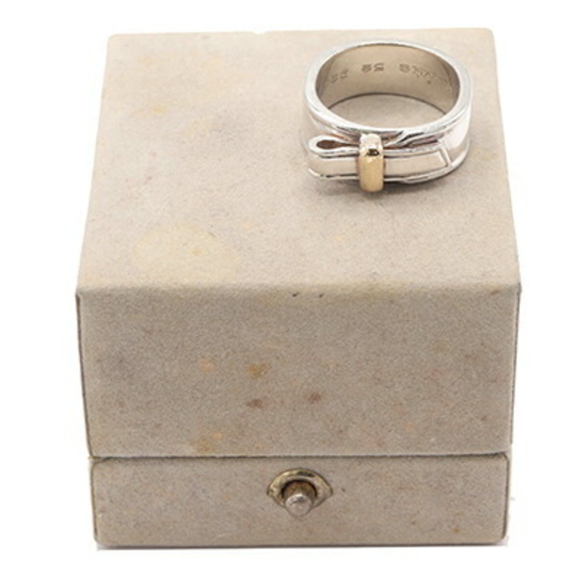 Hermes Hermes Artemis Ring, Sterling Silver 925 & Yellow Gold, Size 52, Combination Women's. Size ONE SIZE - 7 Thumbnail