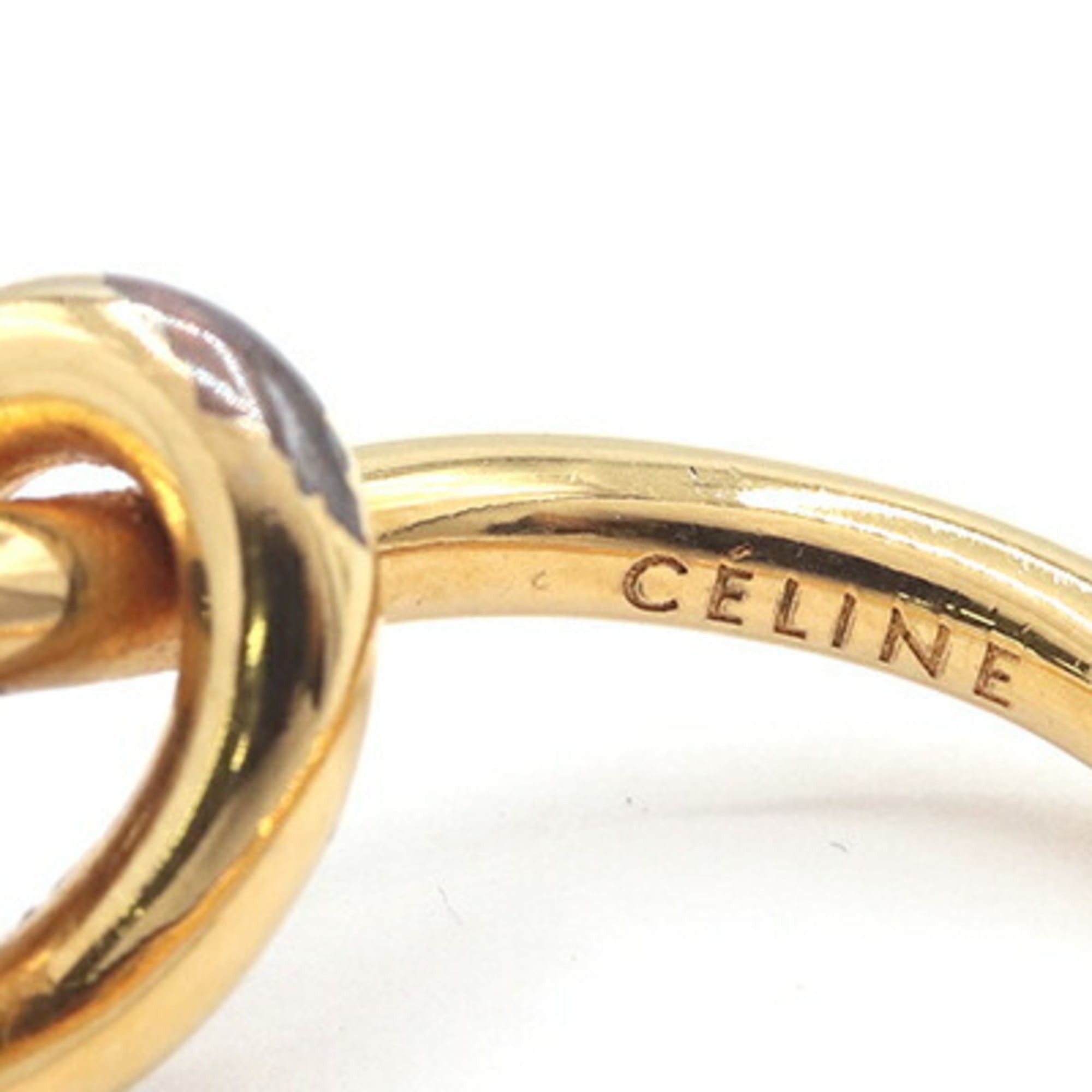 Celine Celine Knot Ring 46N636BRA.35OR Gold Metal for Women CELINE Size ONE SIZE - 3 Thumbnail