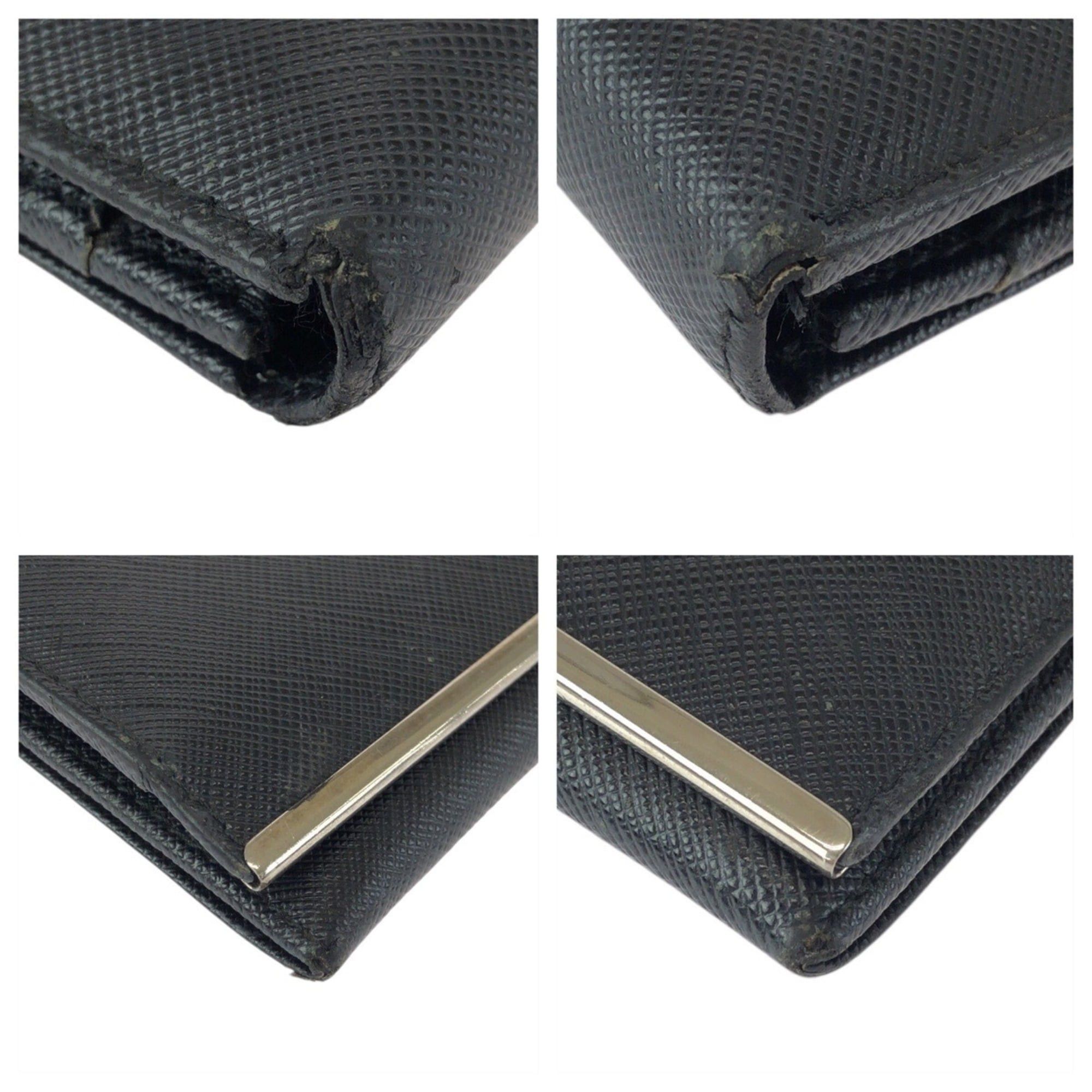 Salvatore Ferragamo Salvatore Ferragamo Gancini Black Leather Long Wallet with Silver Hardware (1K22-264433) for Women Size ONE SIZE - 3 Thumbnail