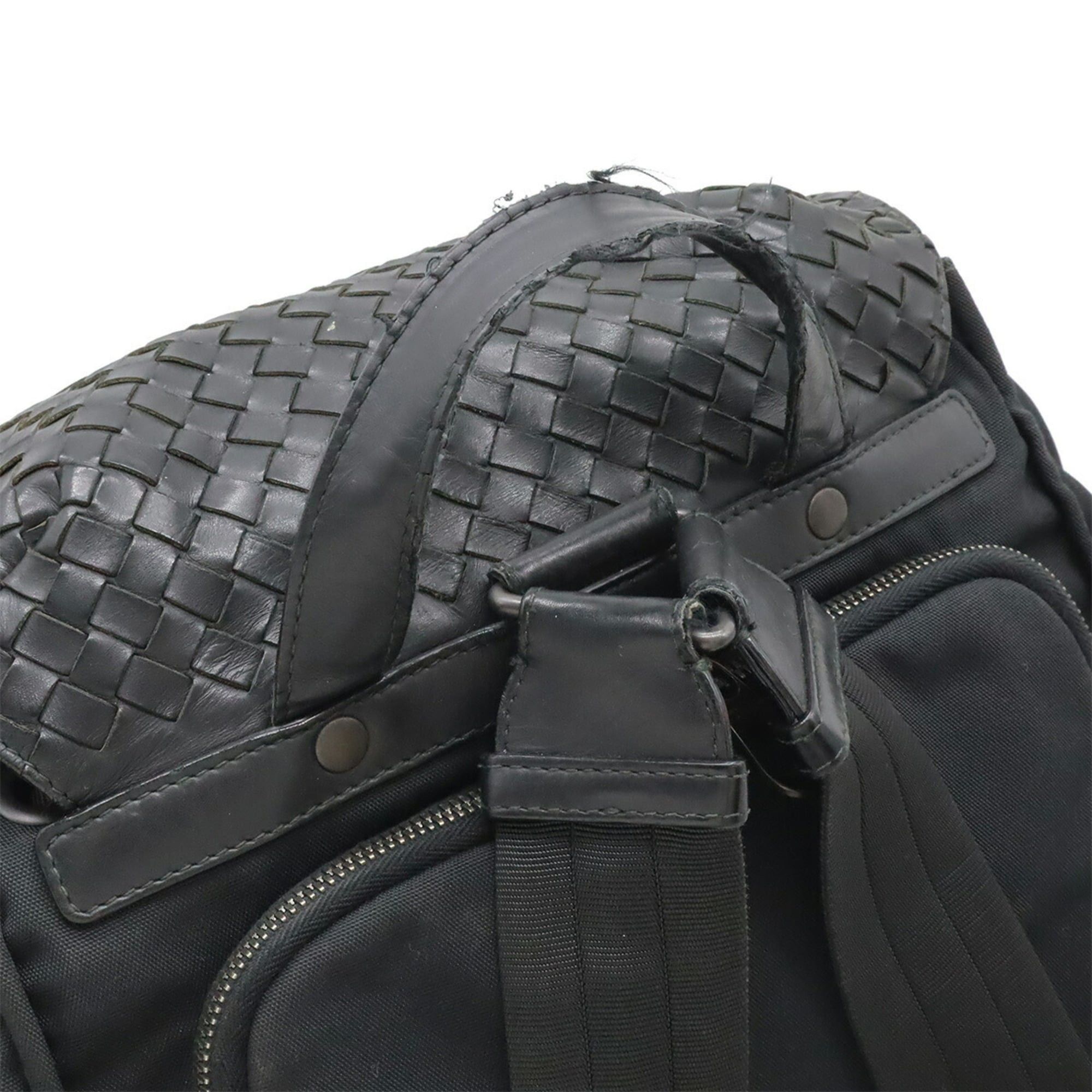 Bottega Veneta Bottega Veneta Intrecciato Backpack Rucksack Nylon Leather Black 409595 Size ONE SIZE - 6 Thumbnail