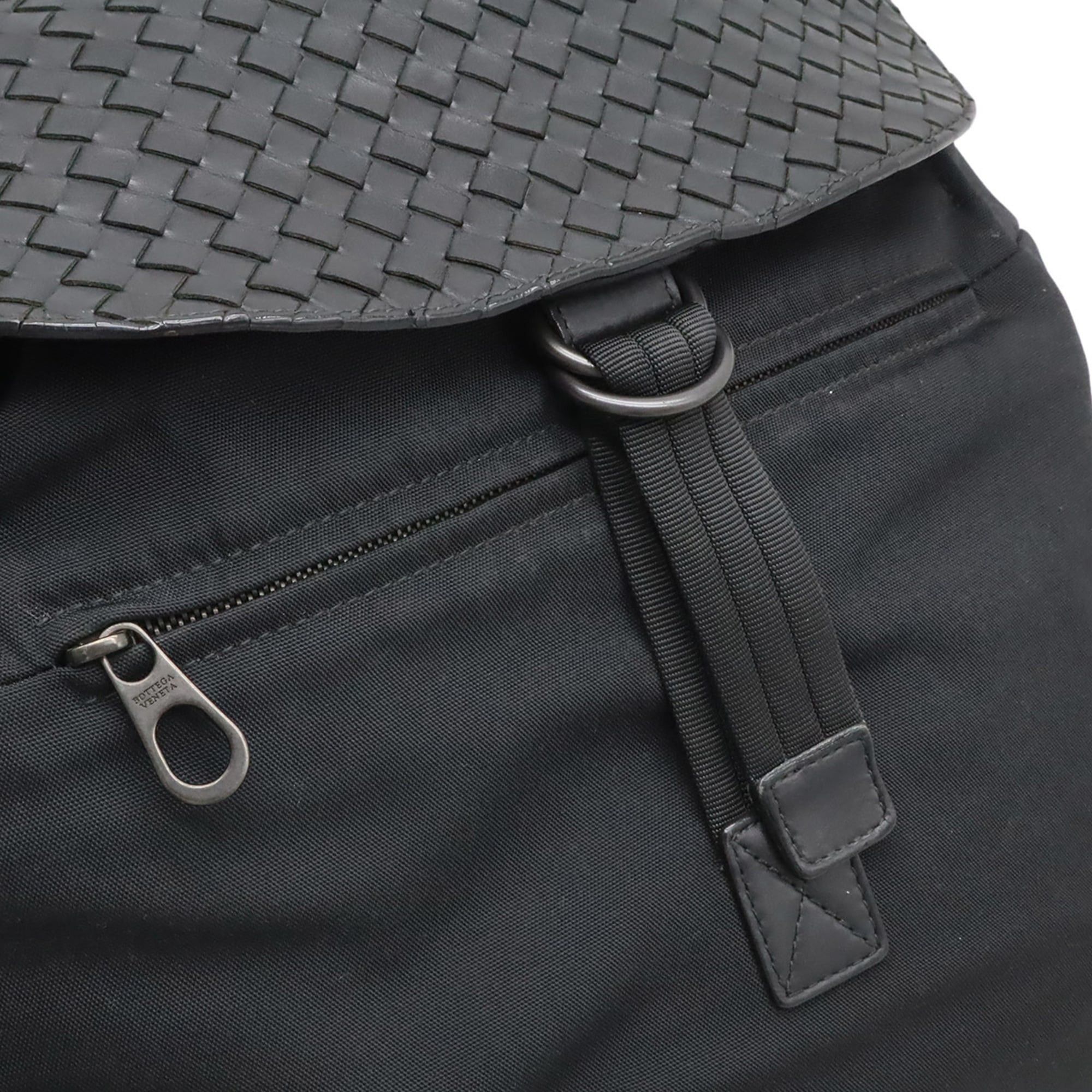Bottega Veneta Bottega Veneta Intrecciato Backpack Rucksack Nylon Leather Black 409595 Size ONE SIZE - 10 Thumbnail