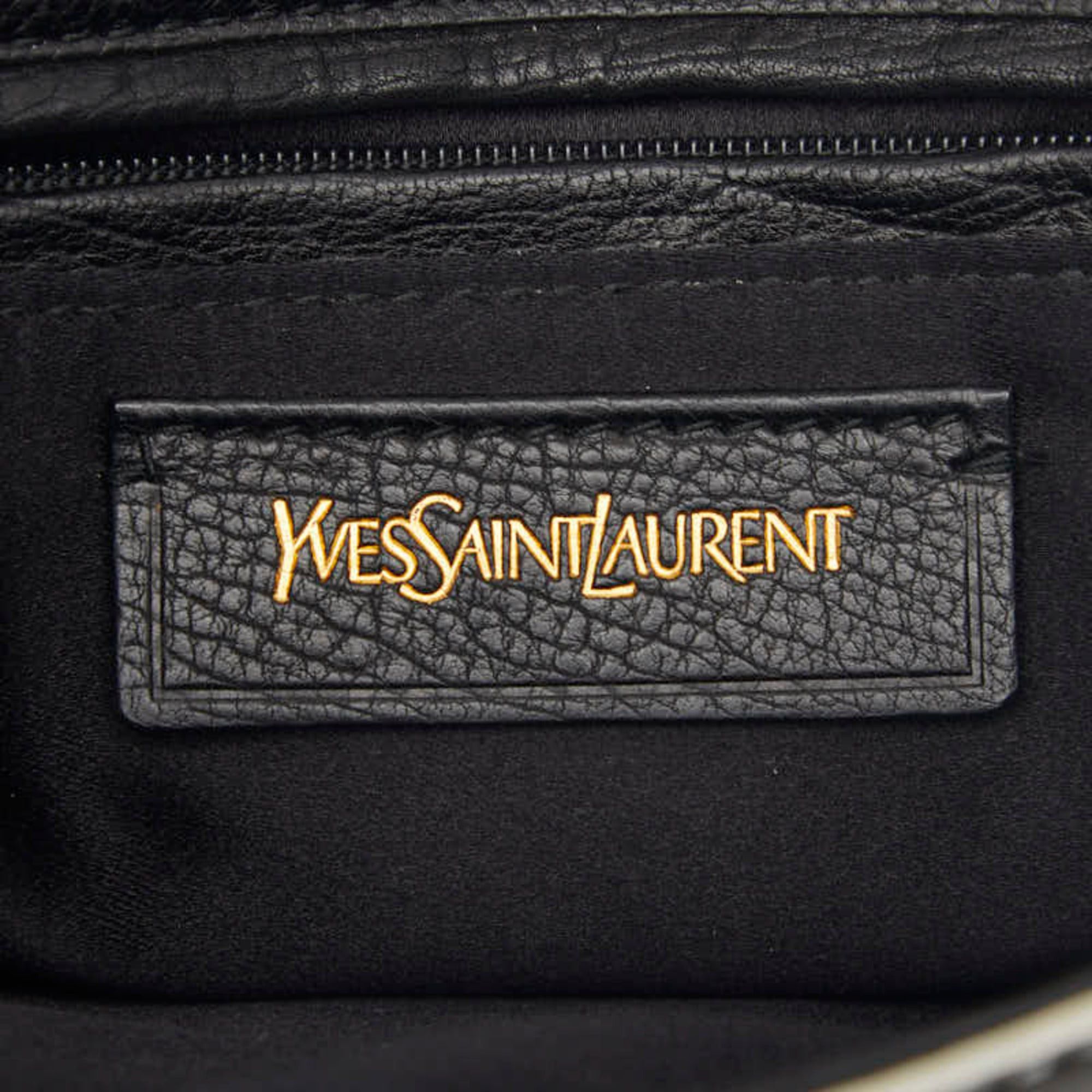 Saint Laurent Paris Saint Laurent Bicolor Clutch Bag Second 233455 White Black Leather Women's SAINT LAURENT Size ONE SIZE - 7 Thumbnail