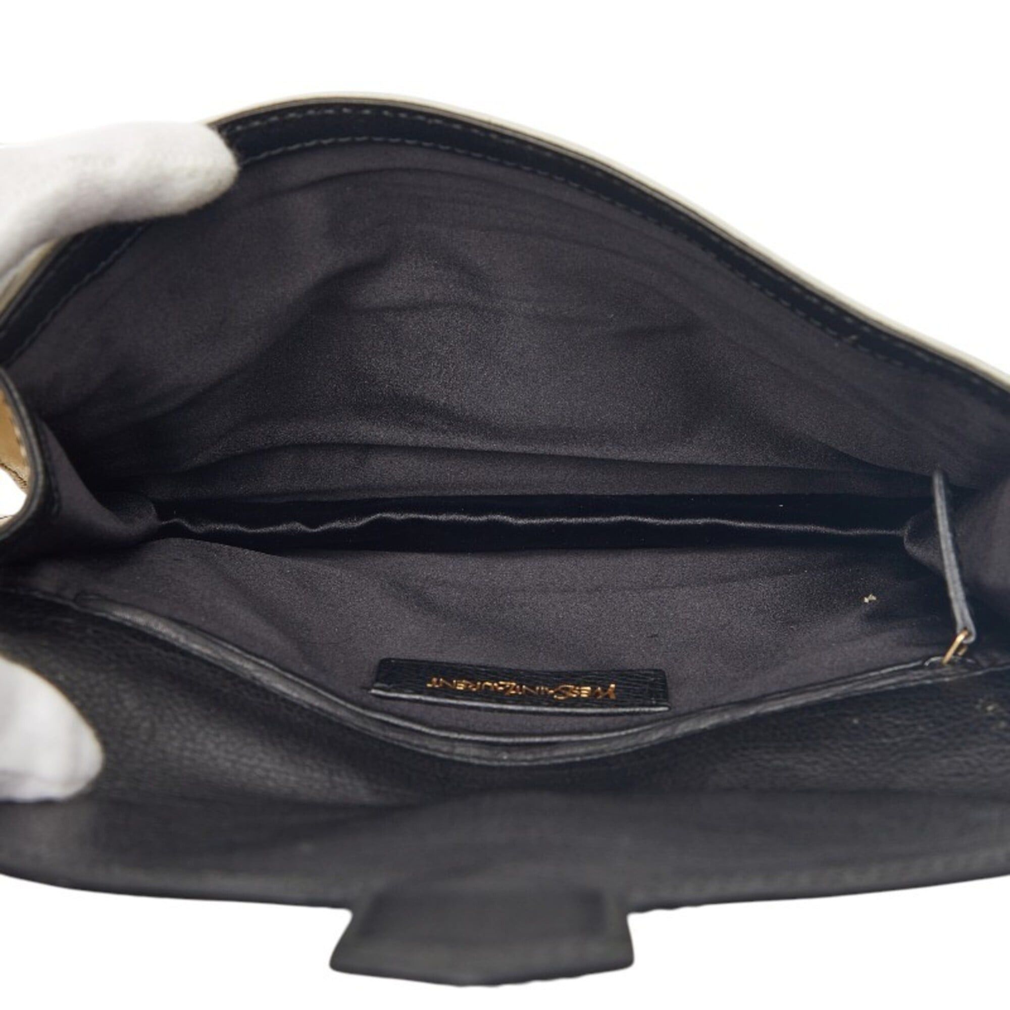 Saint Laurent Paris Saint Laurent Bicolor Clutch Bag Second 233455 White Black Leather Women's SAINT LAURENT Size ONE SIZE - 6 Thumbnail