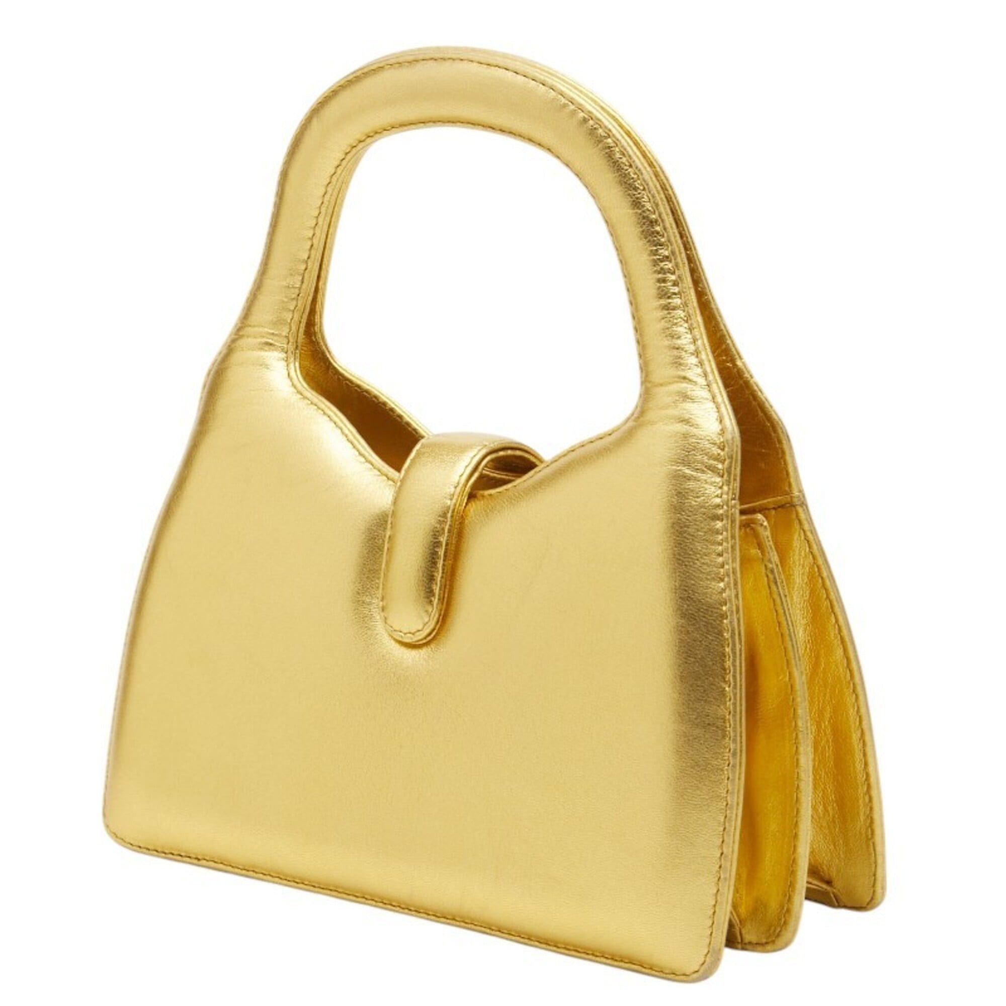 Bottega Veneta Bottega Veneta Mini Handbag, Gold Leather, Women's. Size ONE SIZE - 2 Thumbnail