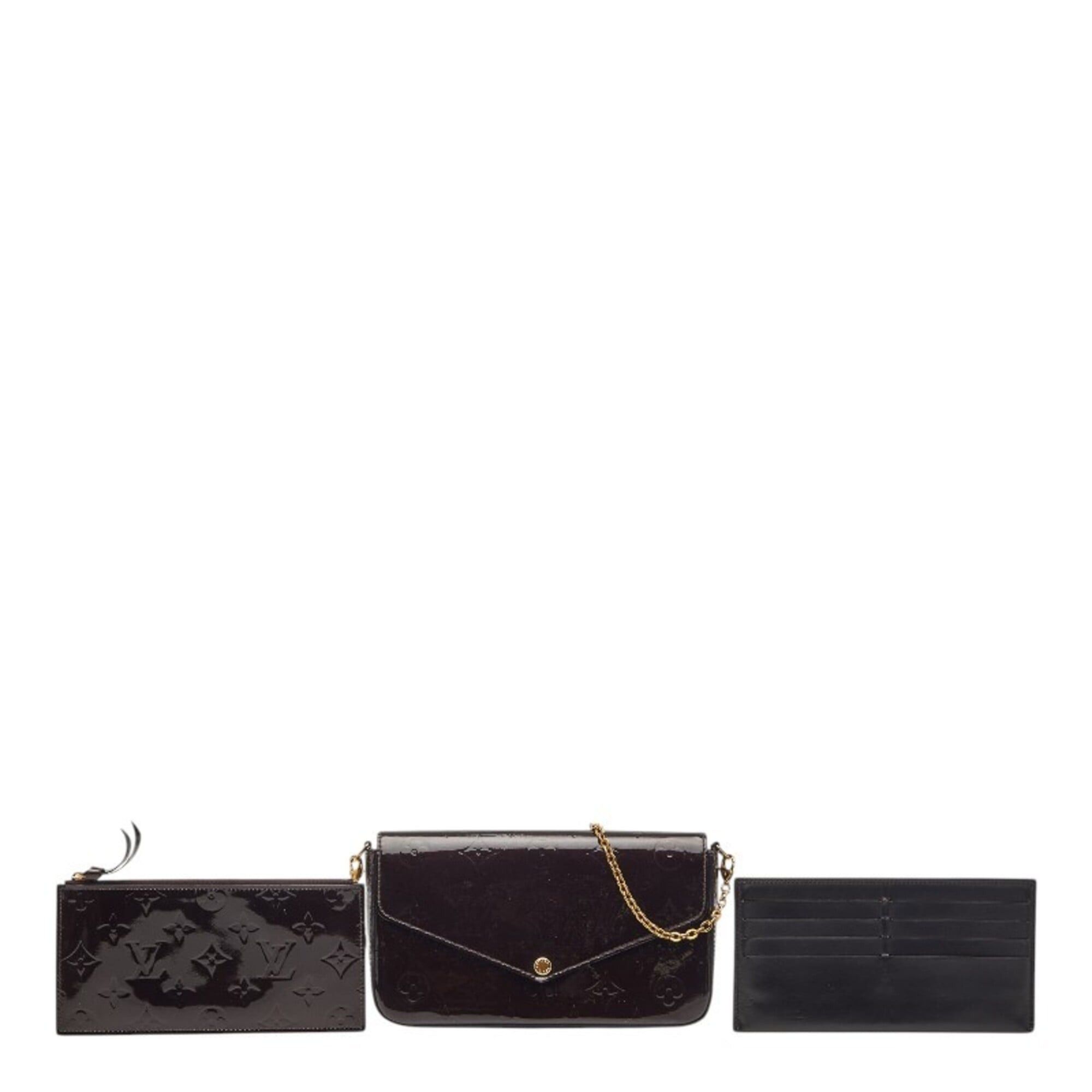 Louis Vuitton Louis Vuitton Monogram Vernis Pochette Felicie Chain Shoulder Bag M61267 Amarante Purple Patent Leather Women's LOUIS VUITTON Size ONE SIZE - 11 Thumbnail