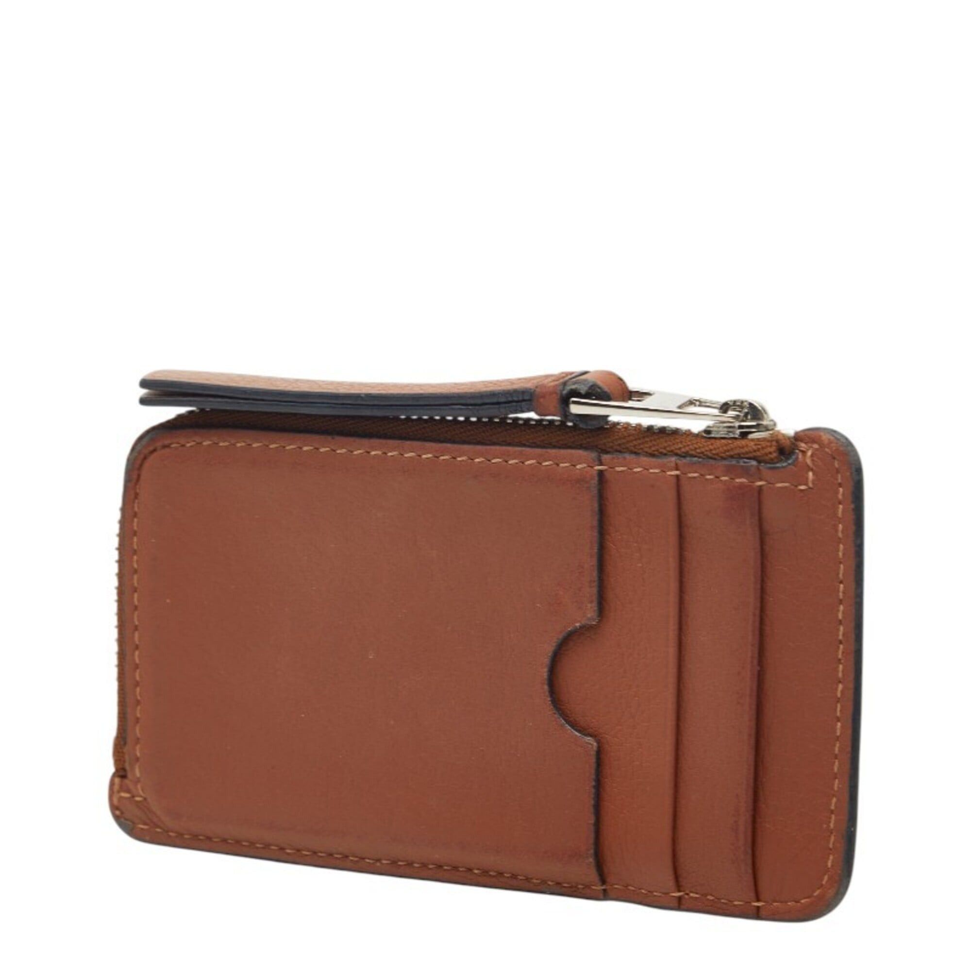 Loewe Loewe Anagram Puzzle Wallet/Coin Purse/Card Case in Brown, Pink, and White Leather for Women Size ONE SIZE - 2 Thumbnail