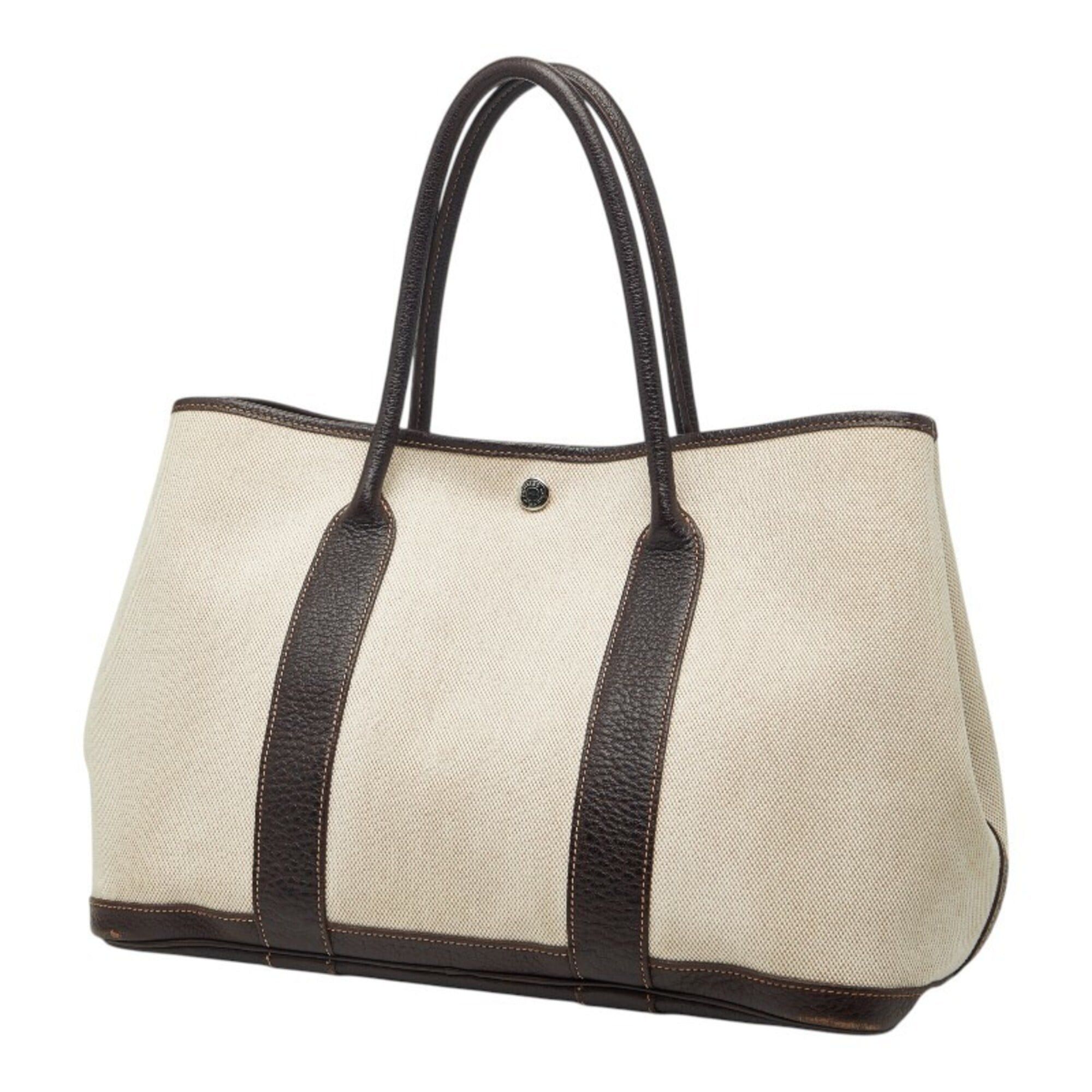 Hermes Hermes Garden Party PM Tote Bag, Marron Brown, Toile H Leather, Canvas, Women's HERMES Size ONE SIZE - 2 Thumbnail