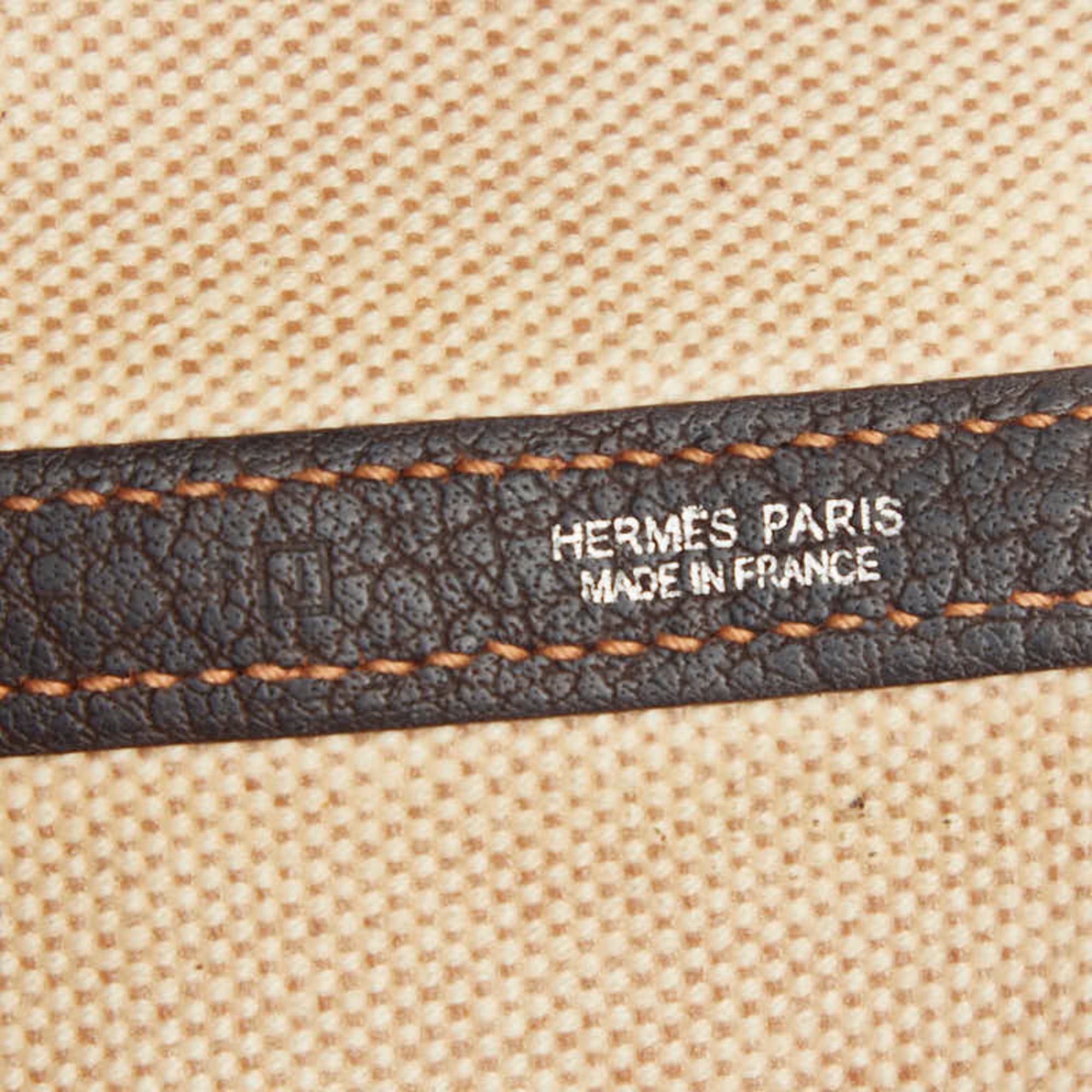 Hermes Hermes Garden Party PM Tote Bag, Marron Brown, Toile H Leather, Canvas, Women's HERMES Size ONE SIZE - 14 Thumbnail