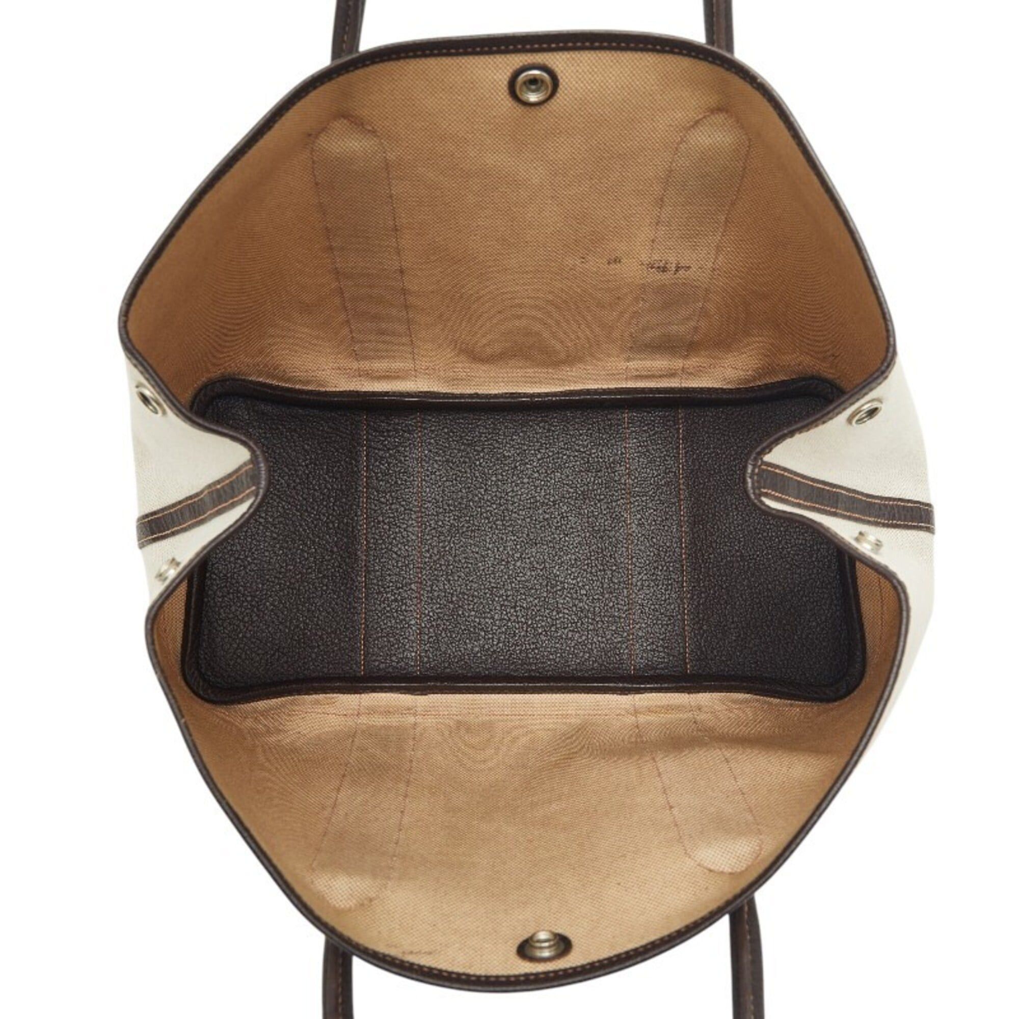 Hermes Hermes Garden Party PM Tote Bag, Marron Brown, Toile H Leather, Canvas, Women's HERMES Size ONE SIZE - 13 Thumbnail