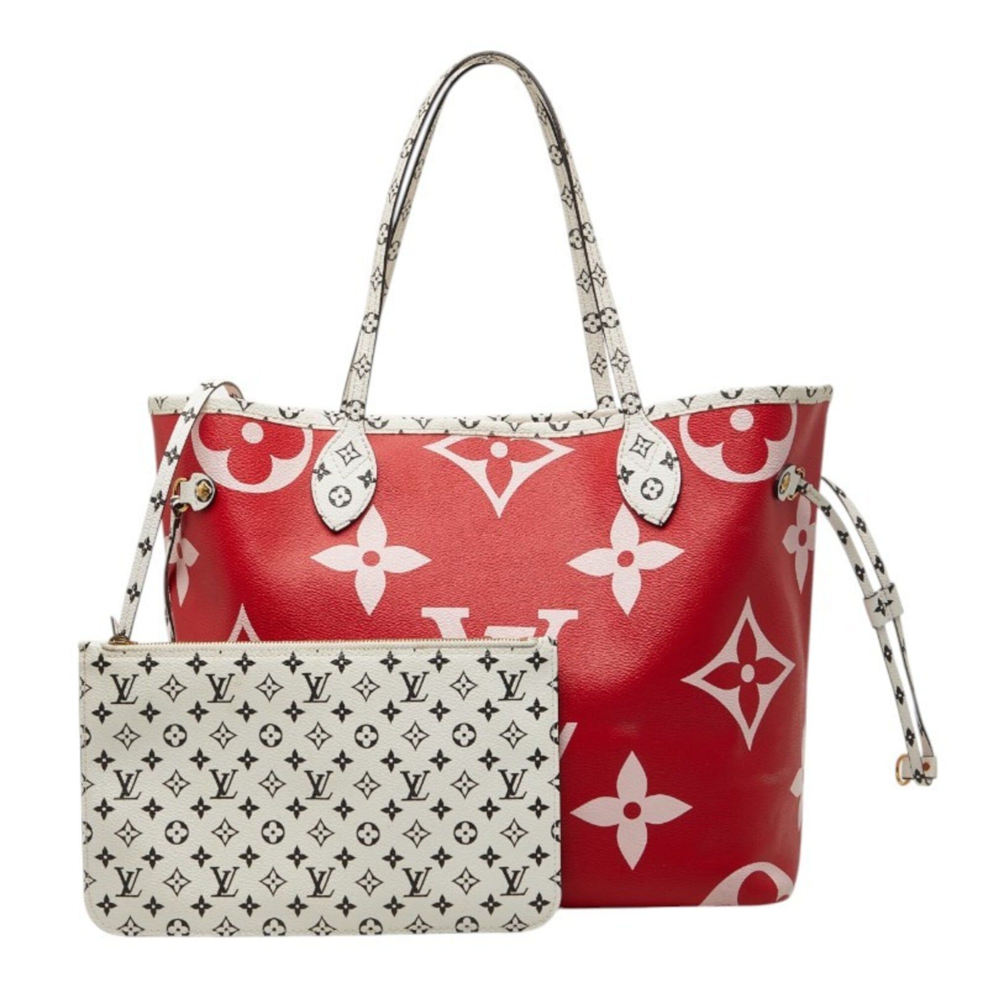 Louis Vuitton Louis Vuitton Monogram Giant Neverfull MM Tote Bag Shoulder M44567 Rouge Red Multicolor Leather Women's LOUIS VUITTON Size ONE SIZE - 14 Thumbnail
