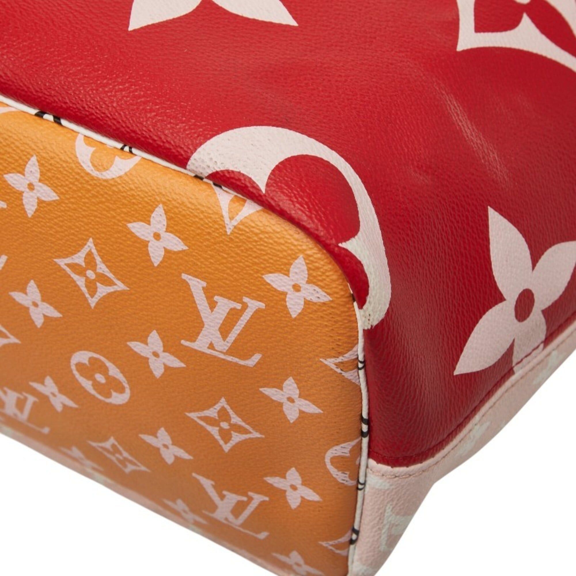 Louis Vuitton Louis Vuitton Monogram Giant Neverfull MM Tote Bag Shoulder M44567 Rouge Red Multicolor Leather Women's LOUIS VUITTON Size ONE SIZE - 4 Thumbnail