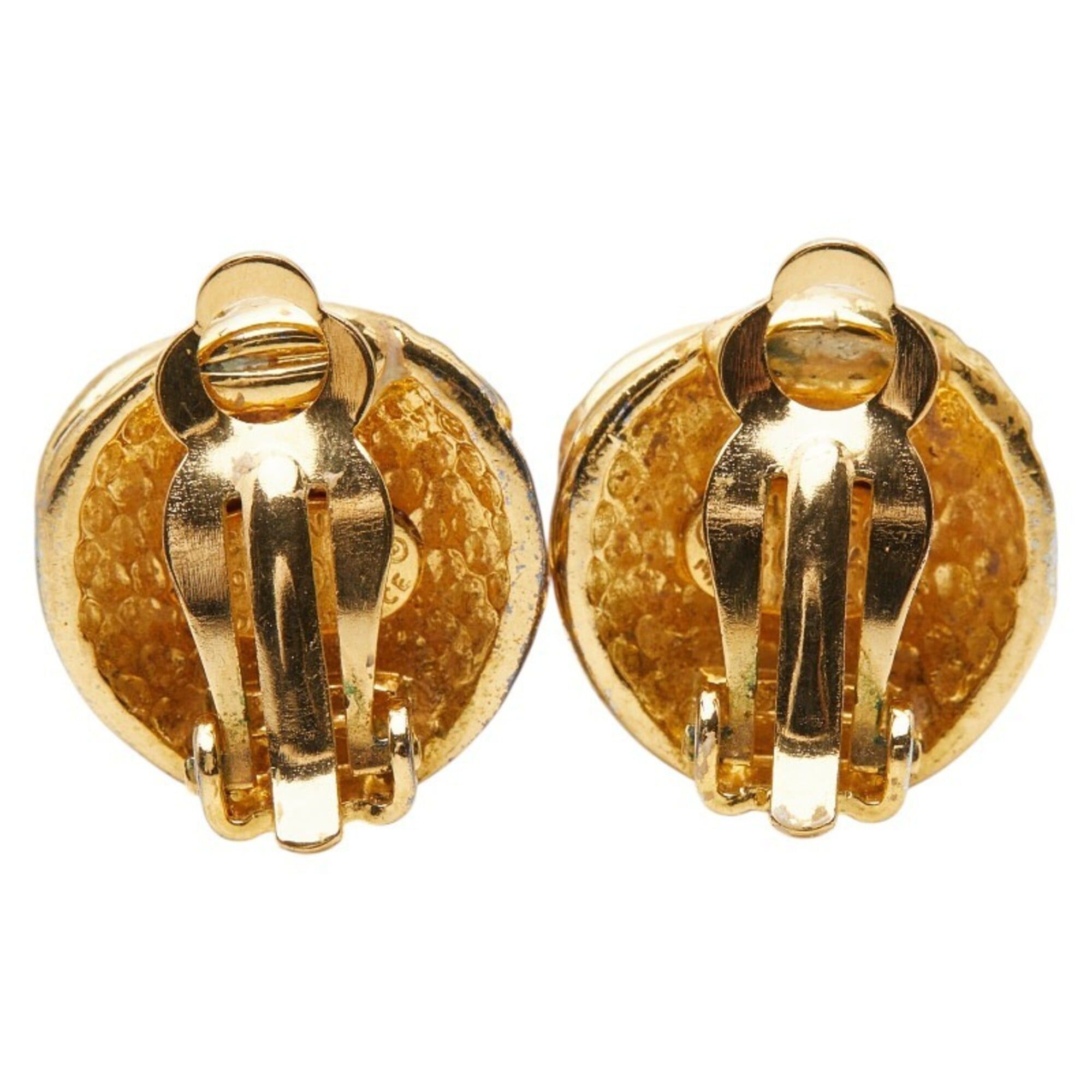Chanel Chanel Vintage Coco Mark Earrings, Gold Plated, Women's CHANEL Size ONE SIZE - 3 Thumbnail