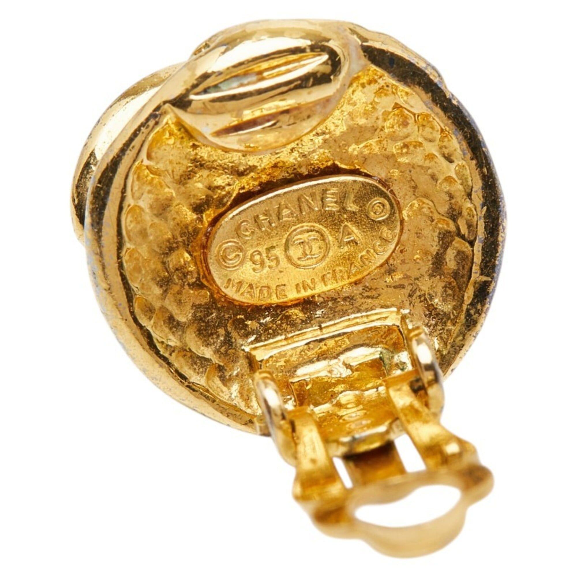 Chanel Chanel Vintage Coco Mark Earrings, Gold Plated, Women's CHANEL Size ONE SIZE - 4 Thumbnail