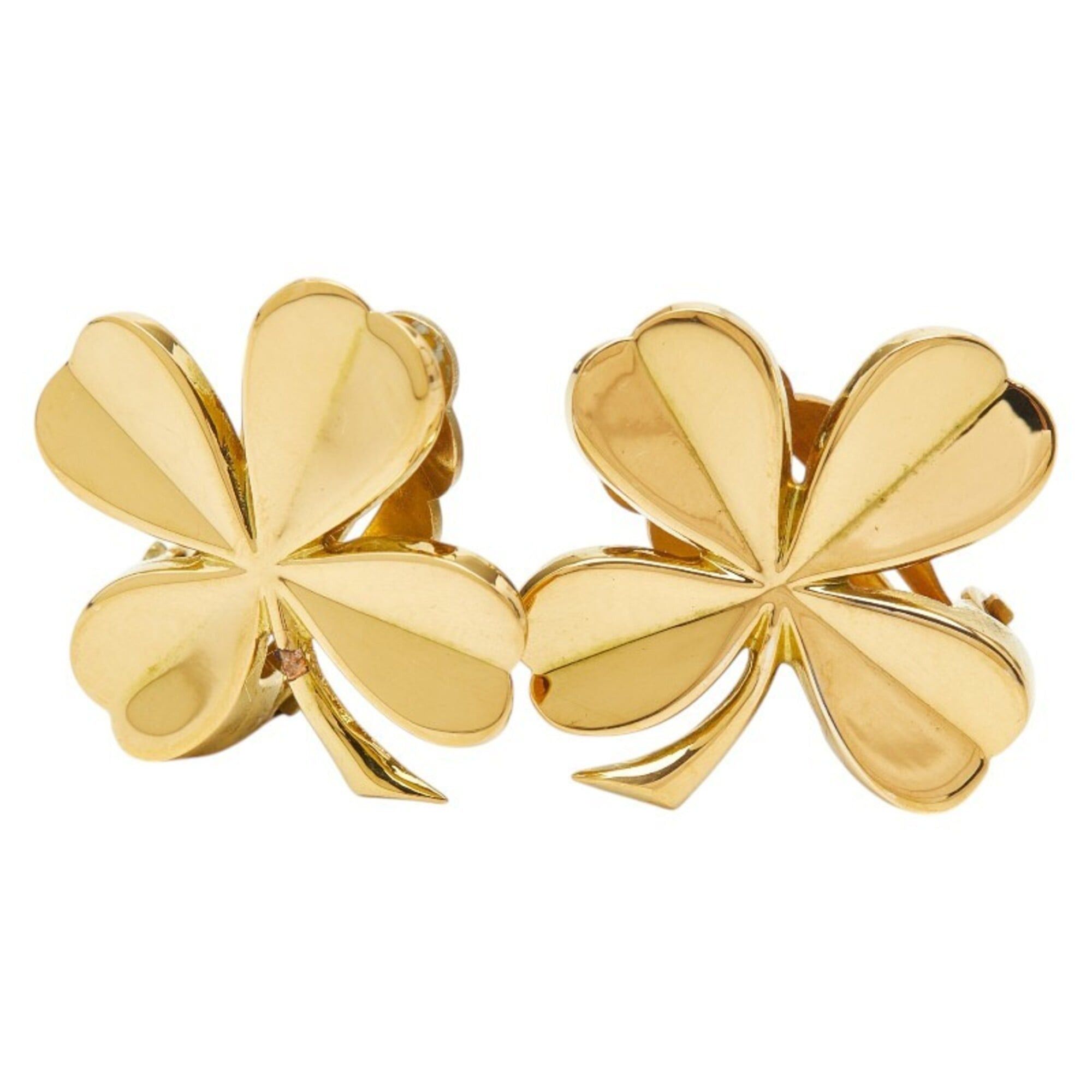 Chanel Chanel Clover Motif Earrings, Gold Plated, Women's. Size ONE SIZE - 2 Thumbnail