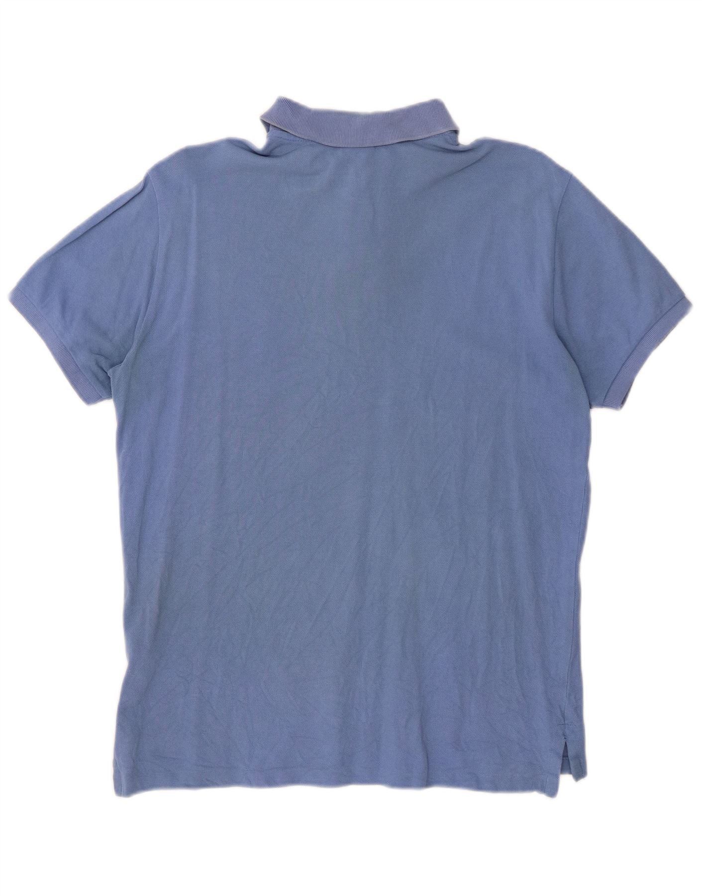 Polo Ralph Lauren Mens Slim Fit Polo Shirt Medium Blue Cotton Size US M / EU 48-50 / 2 - 2 Thumbnail