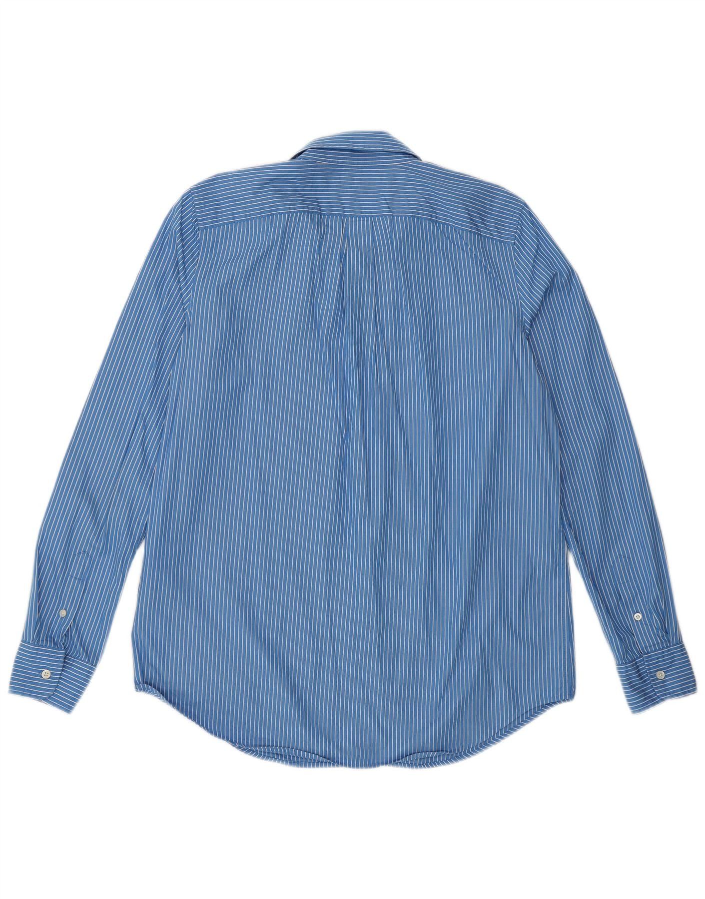 Ralph Lauren Womens Shirt US 8 Medium Blue Striped Cotton Size M / US 6-8 / IT 42-44 - 2 Thumbnail
