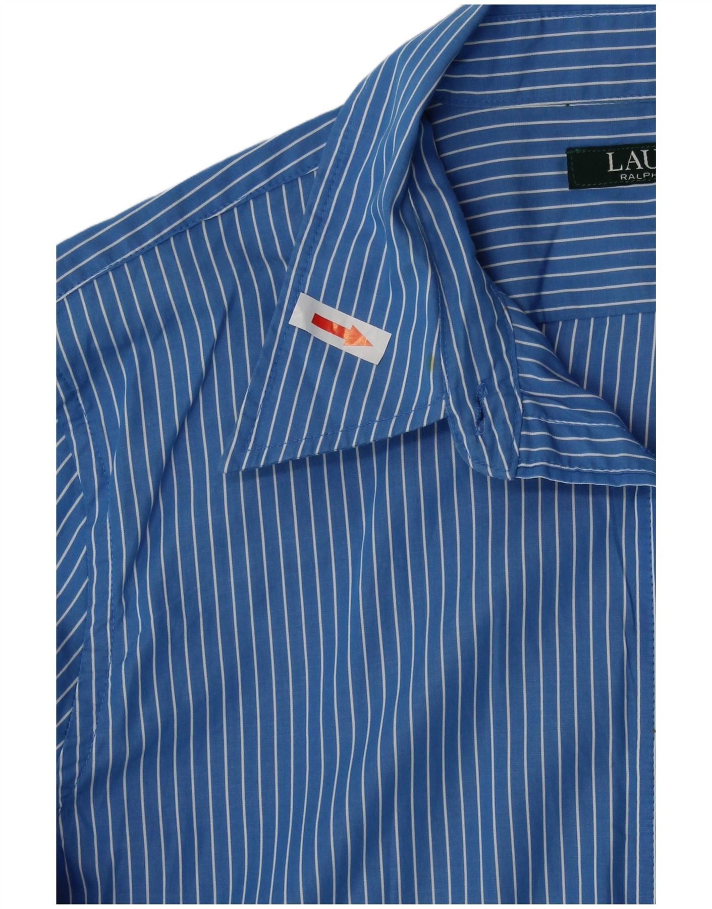 Ralph Lauren Womens Shirt US 8 Medium Blue Striped Cotton Size M / US 6-8 / IT 42-44 - 3 Thumbnail