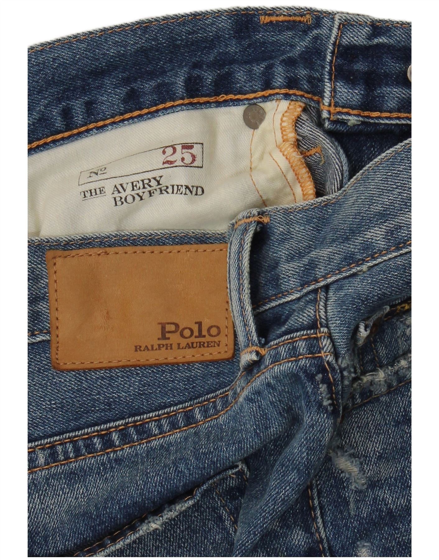 Polo Ralph Lauren Womens Boyfriend Distressed Slim Jeans W25 L25 Blue Size 42" / US 20 - 3 Thumbnail