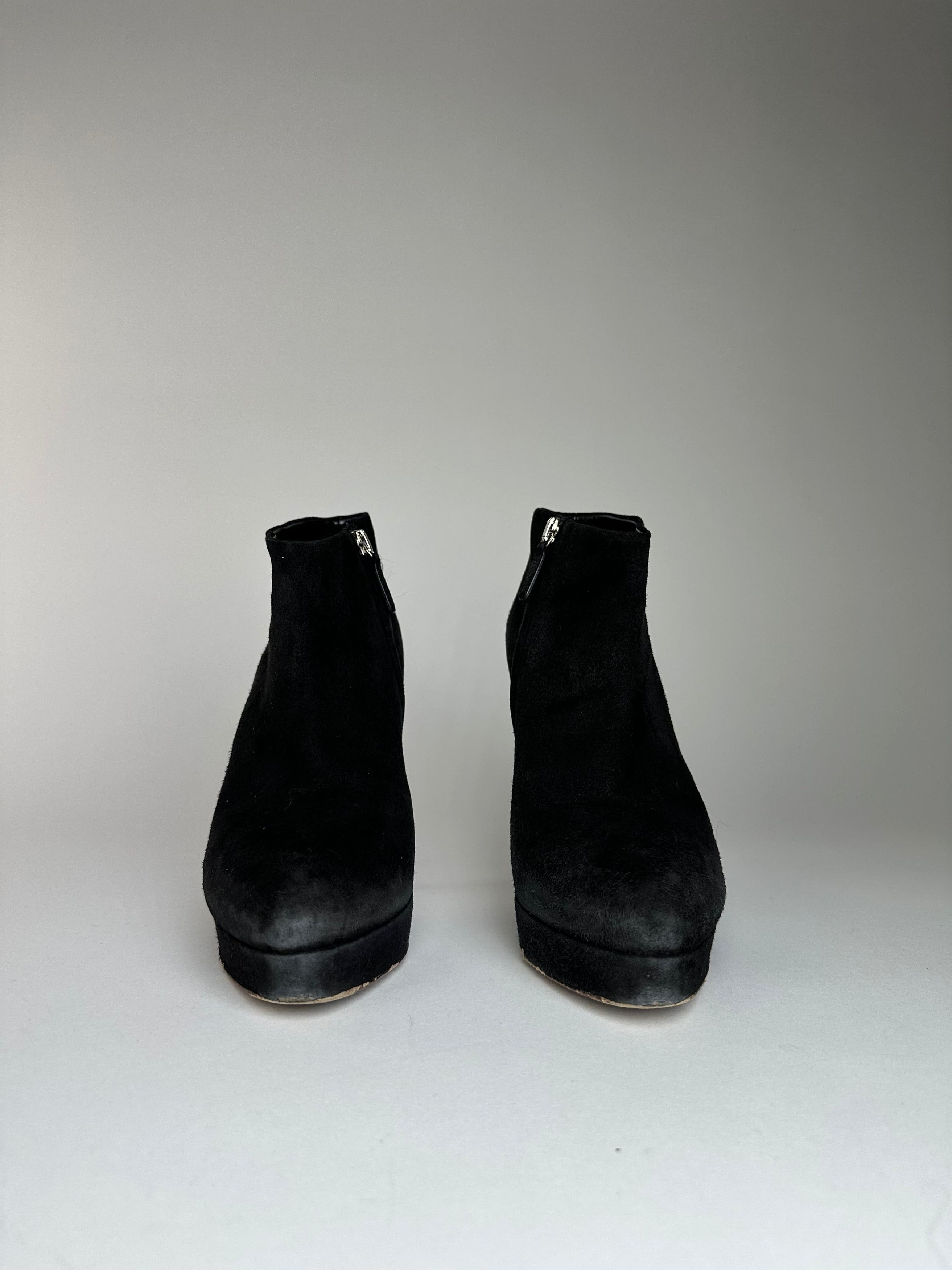 Gucci Vintage Suede Heeled Boots Black EU37,5 Size US 6.5 / IT 36.5 - 5 Thumbnail