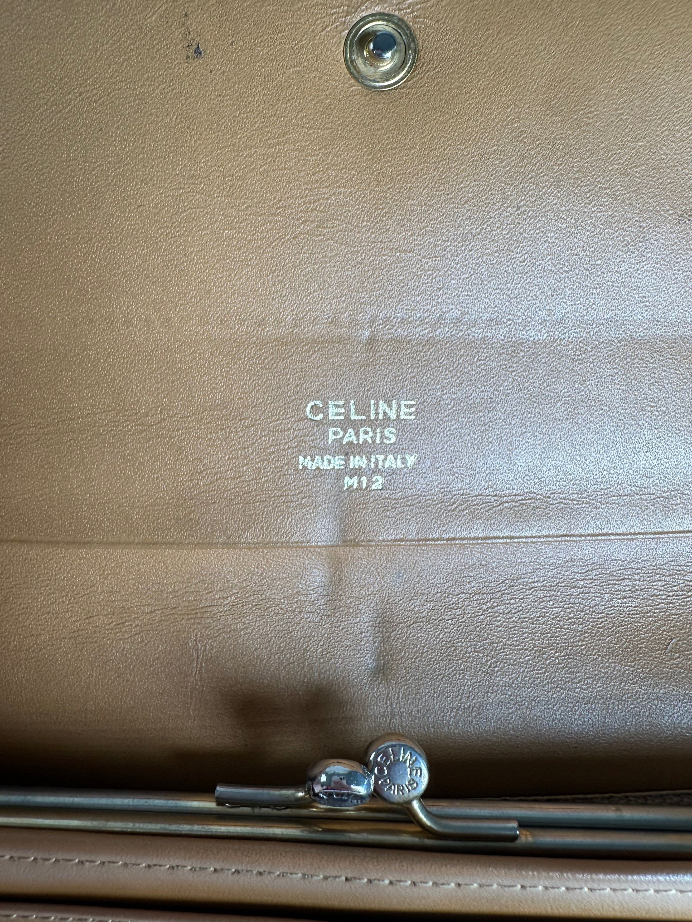 Celine Vintage Paris Triomphe Monogram Leather Long Wallet Brown Size ONE SIZE - 5 Thumbnail