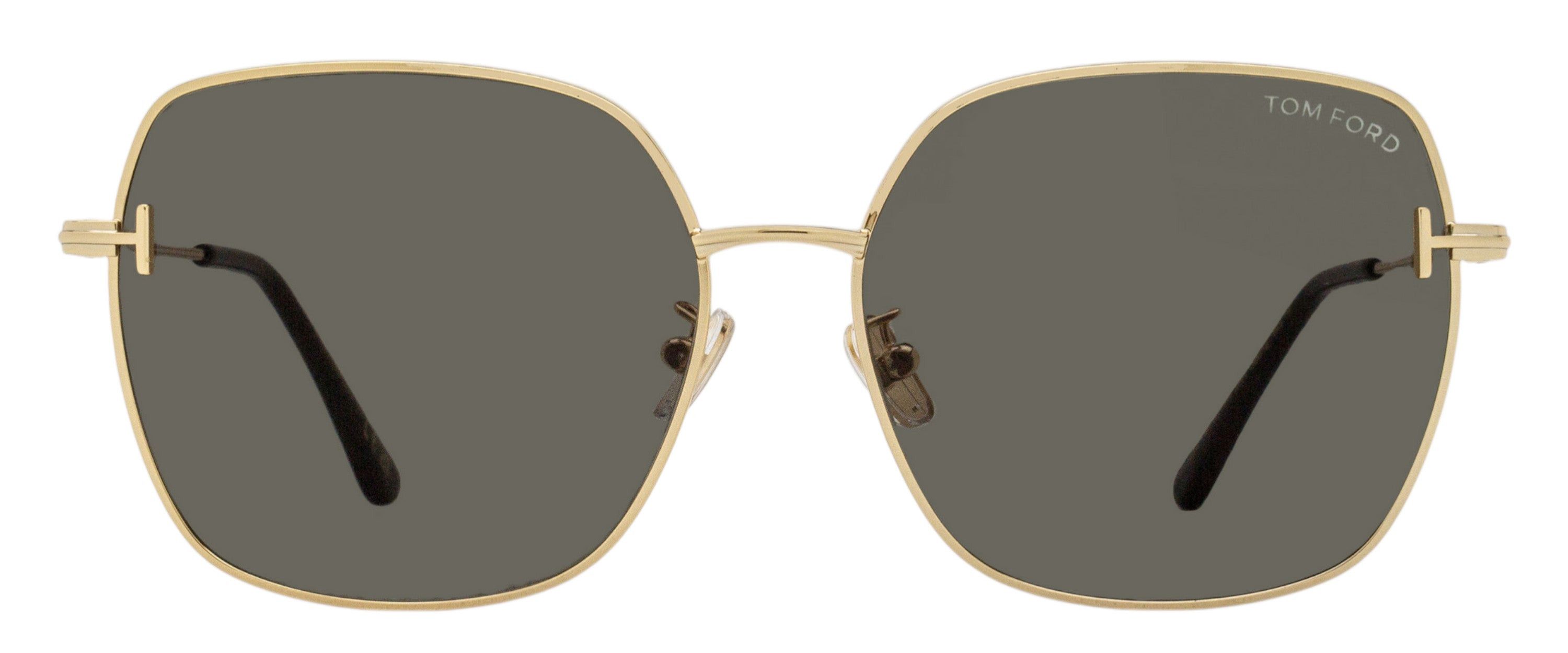 Square Alt Fit Sunglasses TF1250-K 28A Gold 59mm FT1250 display picture 3