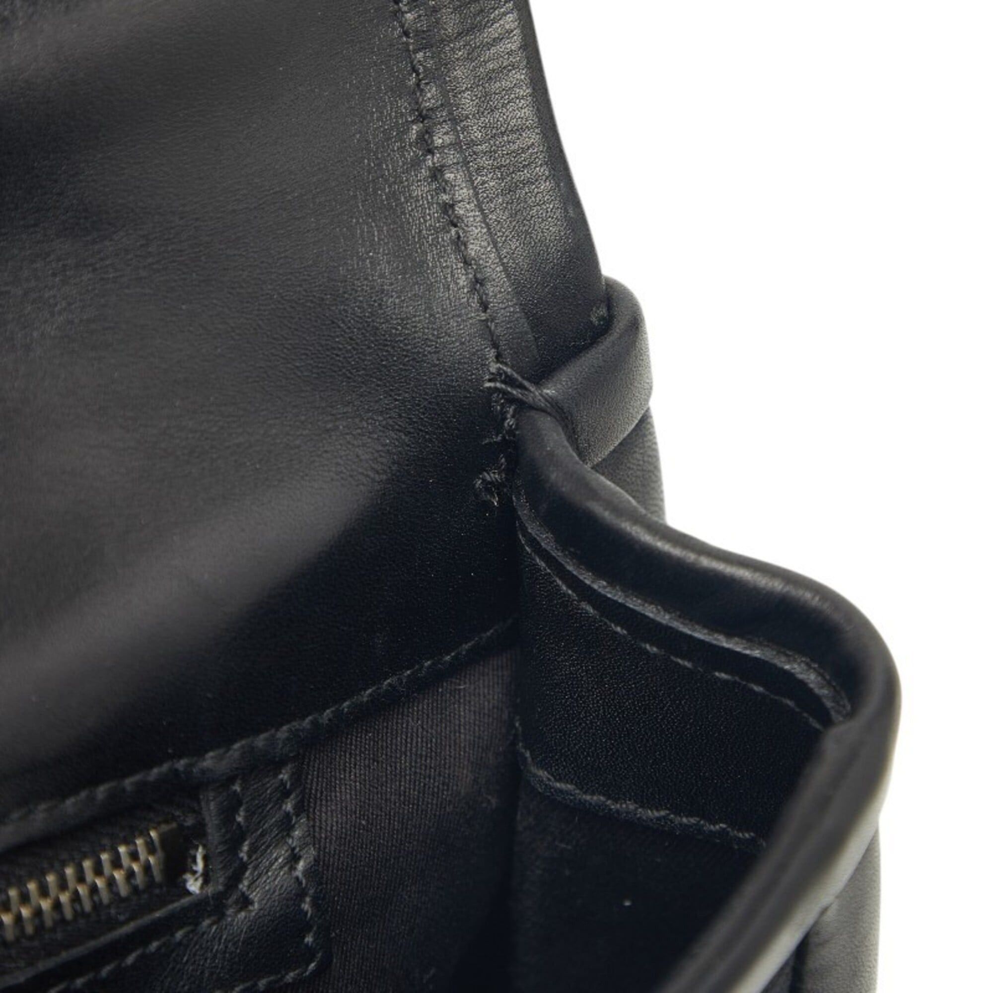 Gucci Gucci GG Canvas Handbag 109109 Black Leather Women's GUCCI Size ONE SIZE - 8 Thumbnail