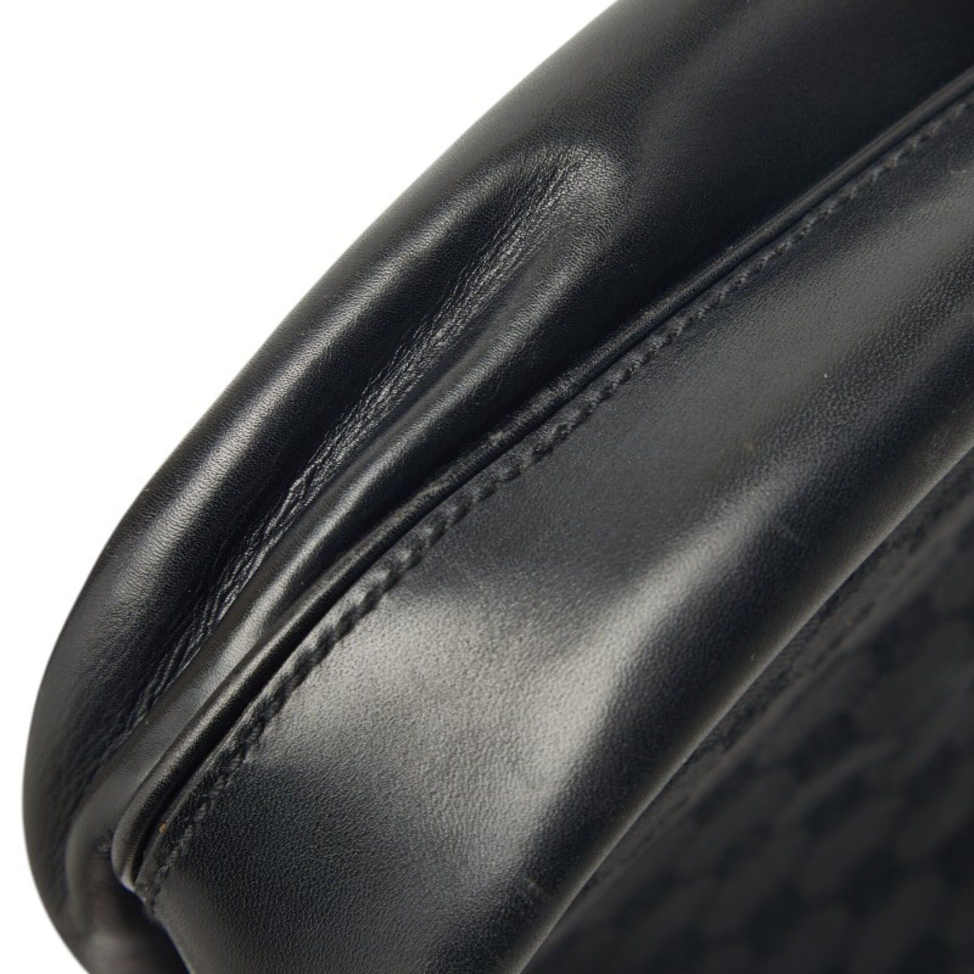 Gucci Gucci GG Canvas Handbag 109109 Black Leather Women's GUCCI Size ONE SIZE - 9 Thumbnail