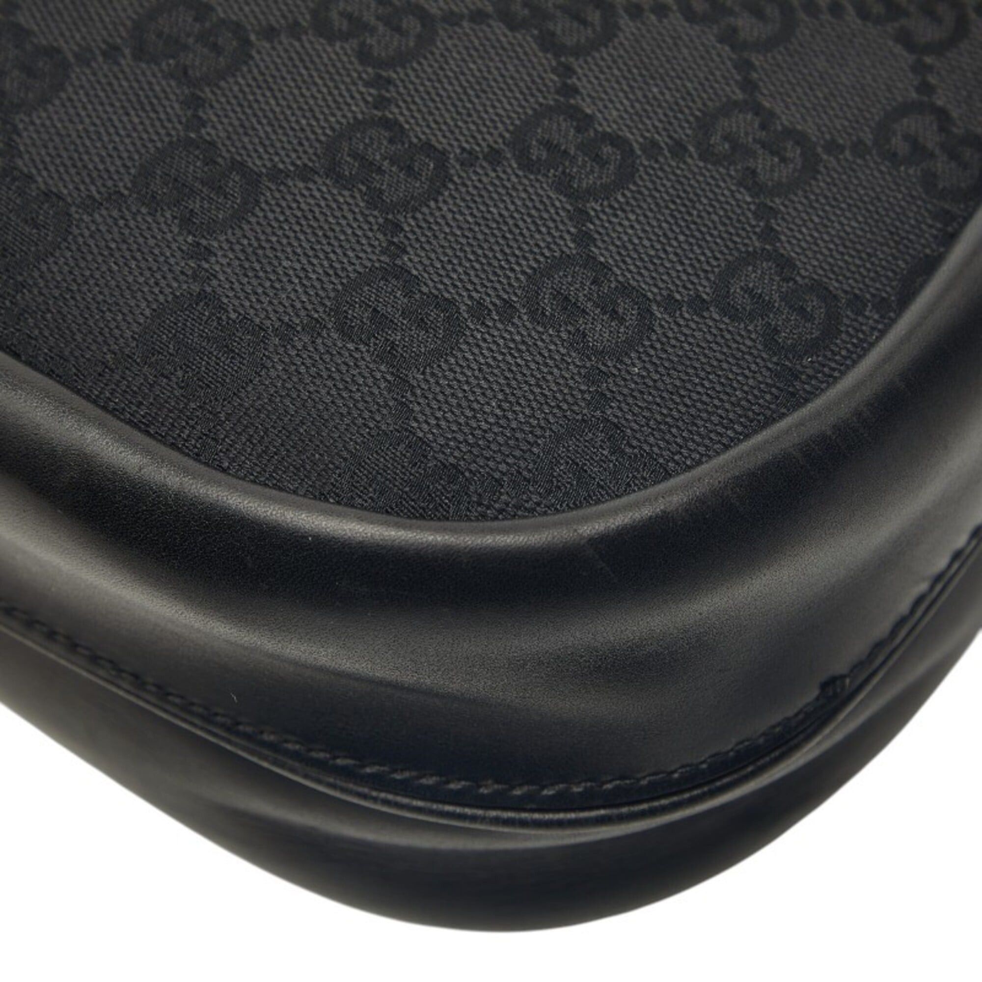 Gucci Gucci GG Canvas Handbag 109109 Black Leather Women's GUCCI Size ONE SIZE - 6 Thumbnail