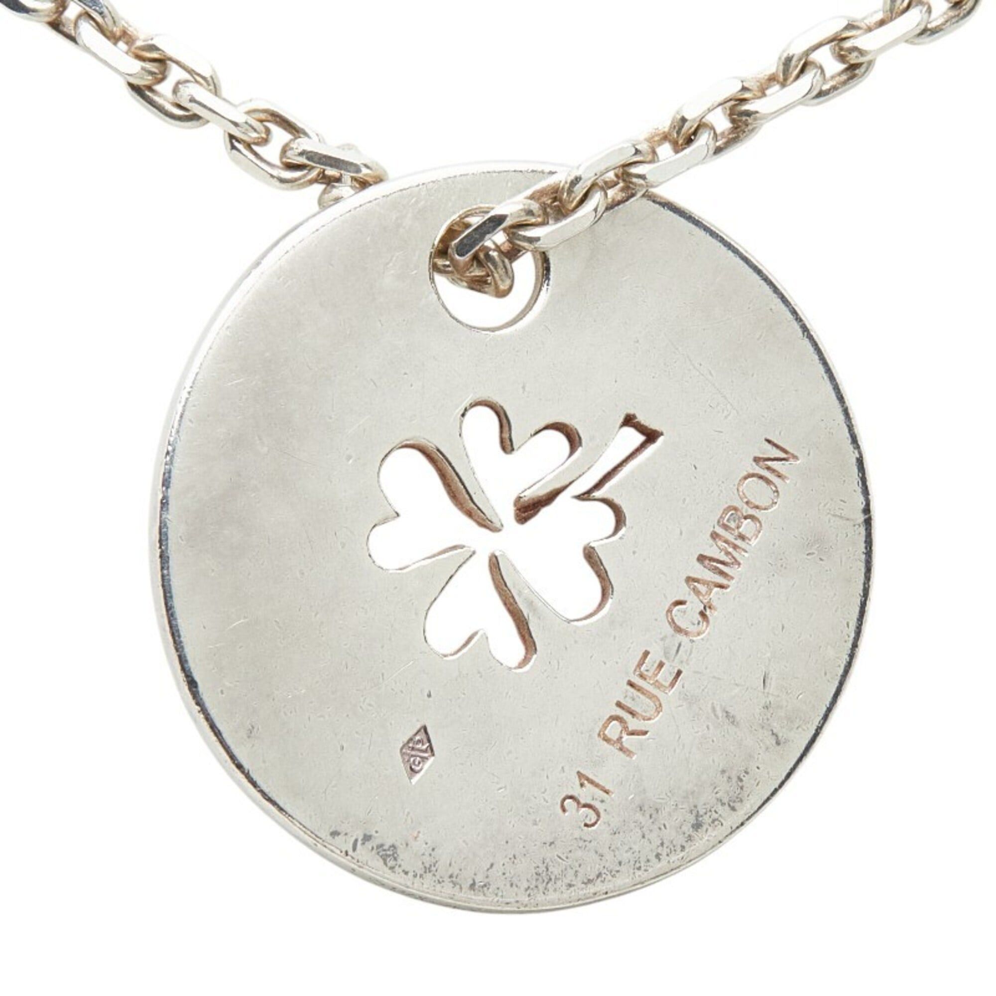 Chanel Chanel 31 RUE CAMBON Clover Motif Necklace, Sterling Silver, Women's. Size ONE SIZE - 3 Thumbnail