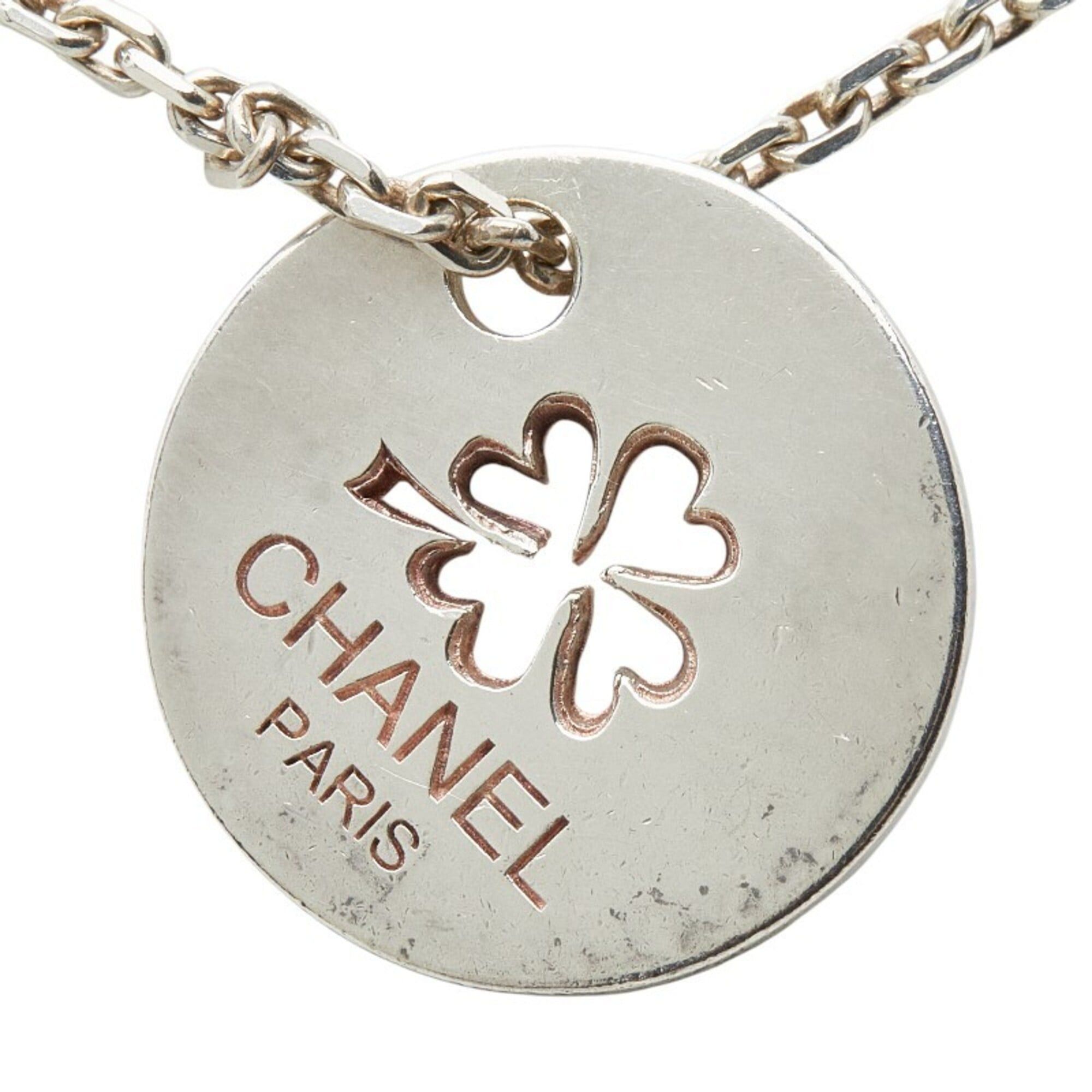 Chanel Chanel 31 RUE CAMBON Clover Motif Necklace, Sterling Silver, Women's. Size ONE SIZE - 2 Thumbnail