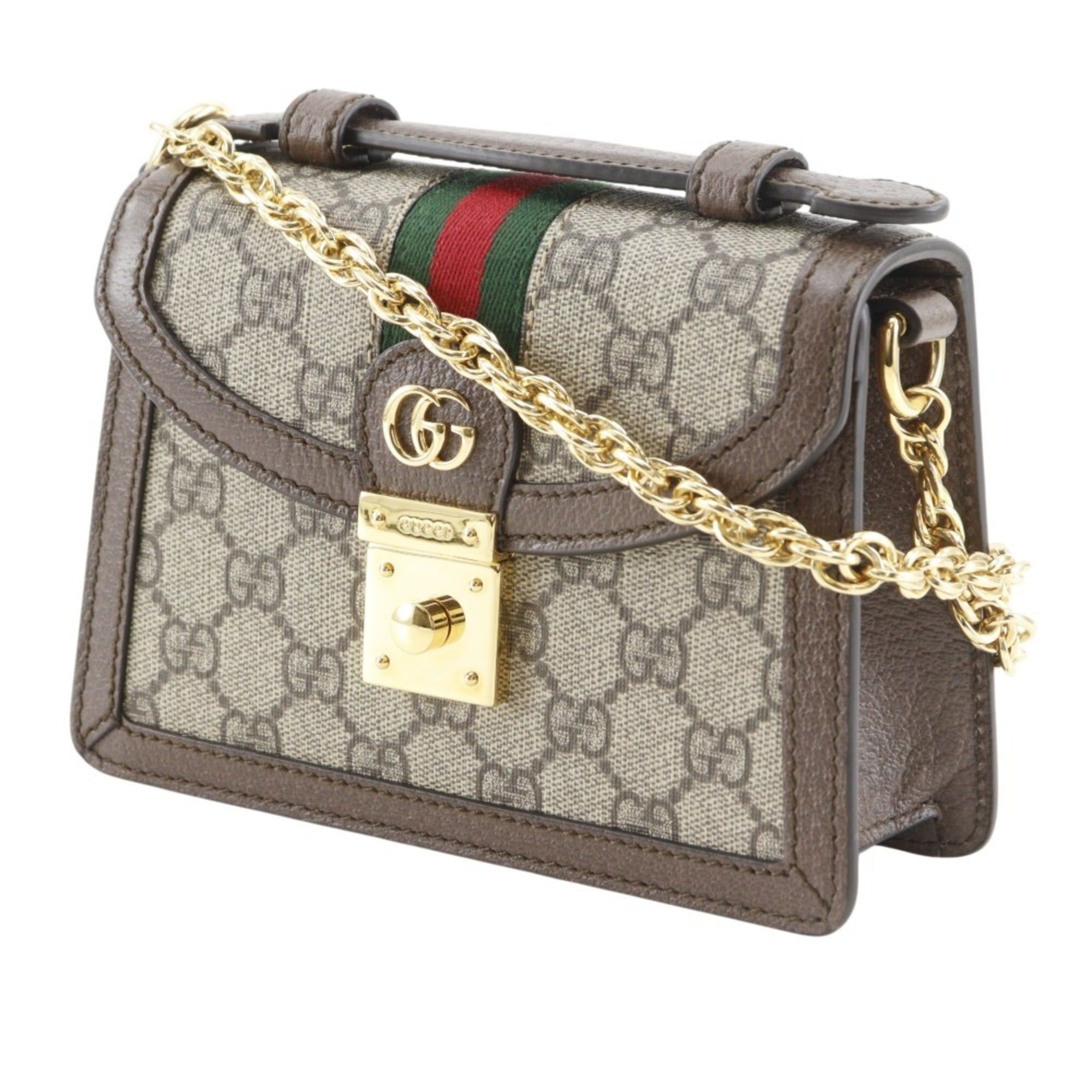 Gucci Gucci Ophidia Shoulder Bag, Sherry Line Mini Chain 696180, GG Supreme Canvas, Brown, 2-way, Flap, Women's. Size ONE SIZE - 2 Thumbnail