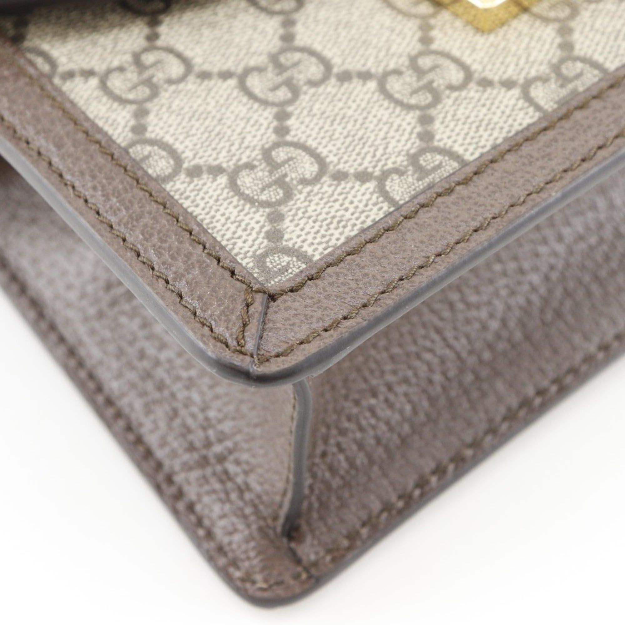 Gucci Gucci Ophidia Shoulder Bag, Sherry Line Mini Chain 696180, GG Supreme Canvas, Brown, 2-way, Flap, Women's. Size ONE SIZE - 4 Thumbnail