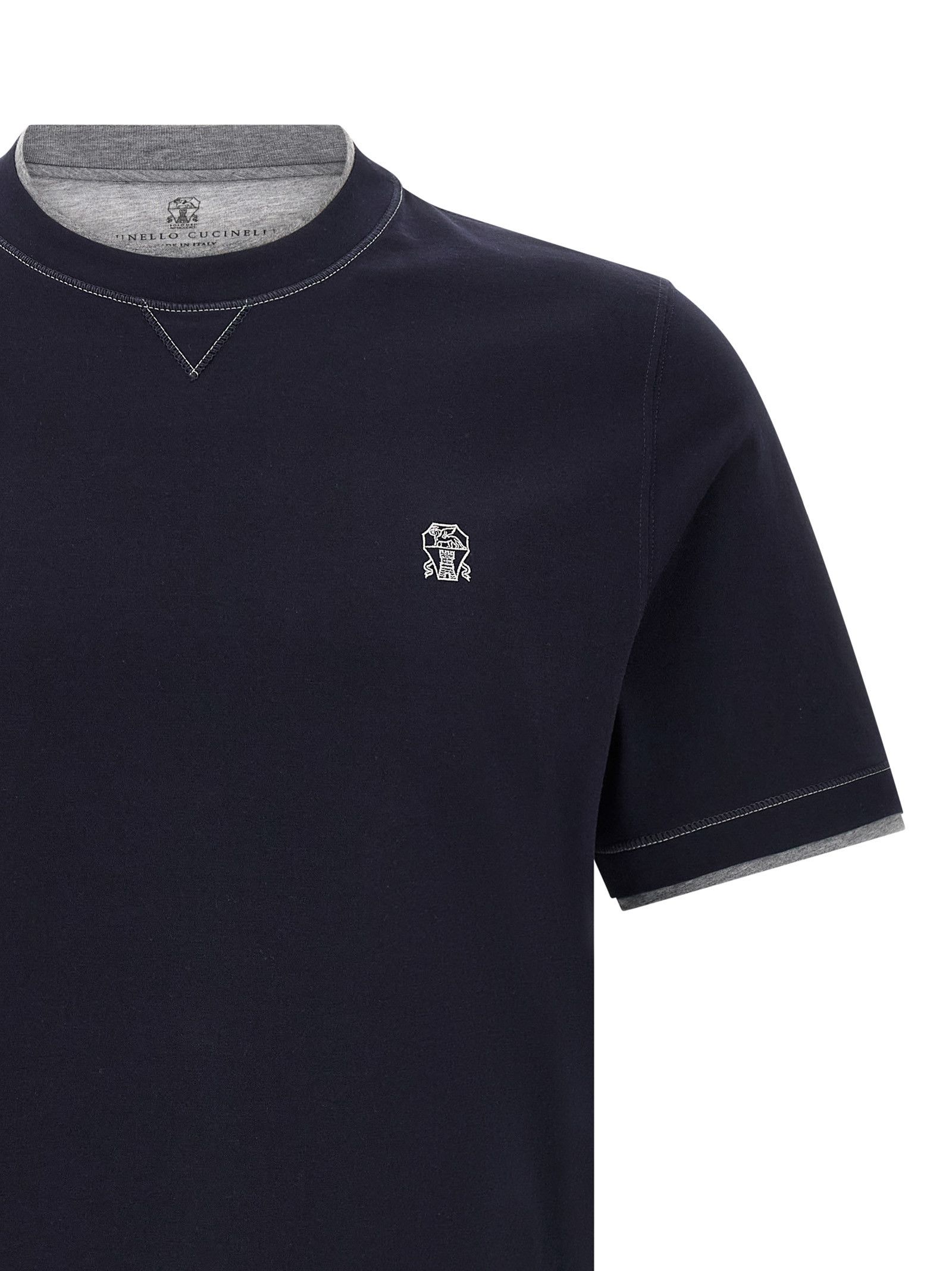 Brunello Cucinelli Double Layer T-Shirt Size US XS / EU 42 / 0 - 3 Thumbnail