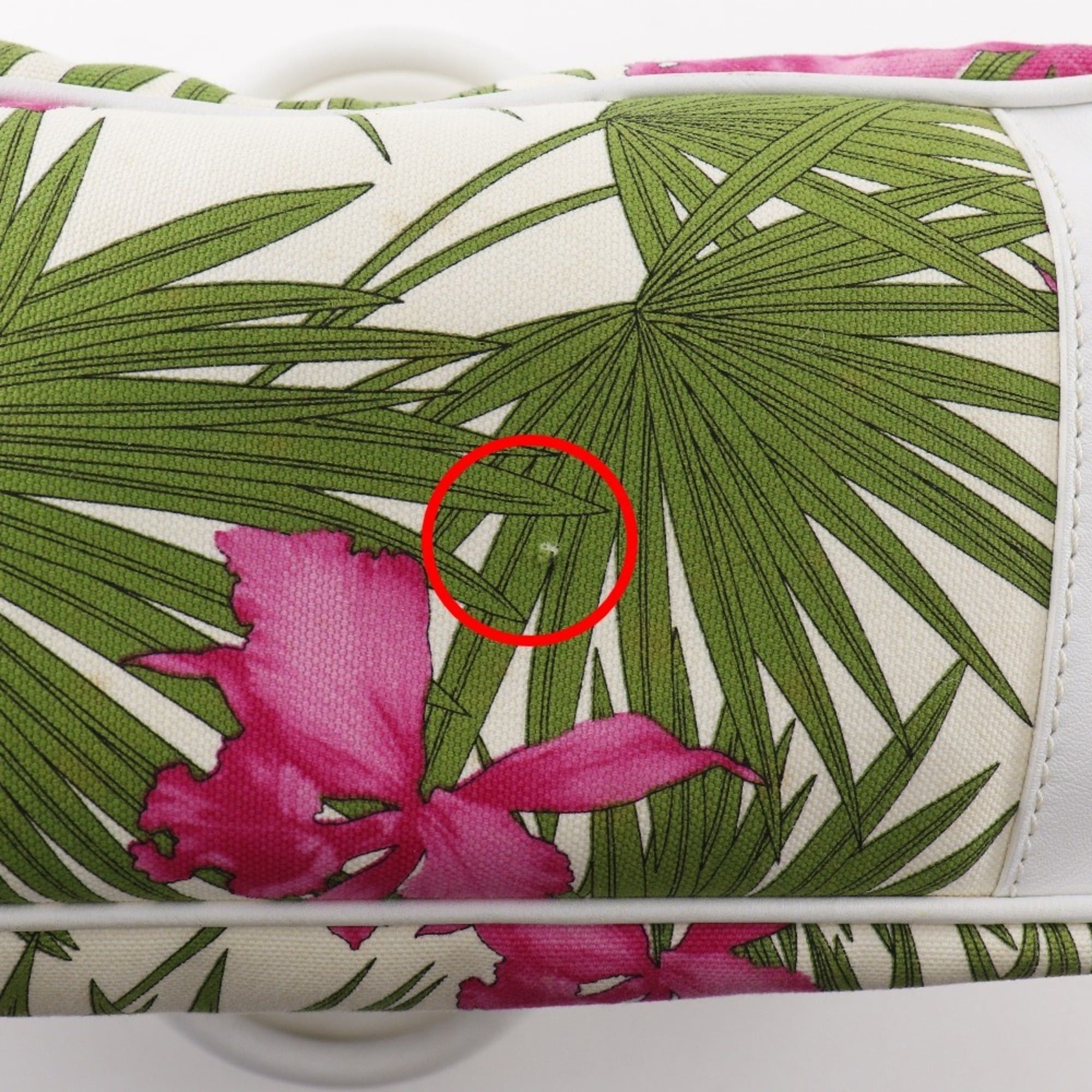 Celine Celine Boogie Bag handbag, botanical print canvas, white, A5 size, open type, for women. Size ONE SIZE - 10 Thumbnail